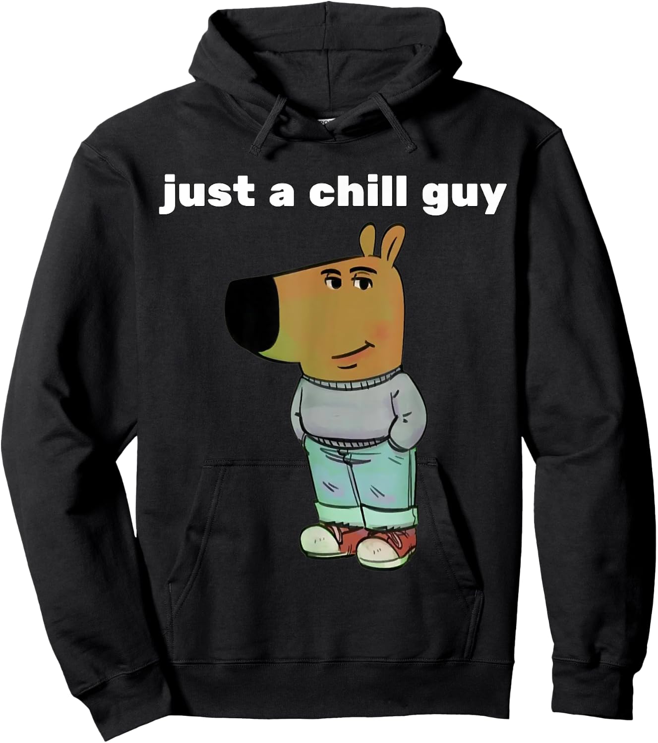 Just a chill guy funny meme design Hoodie - Hoodie | Black