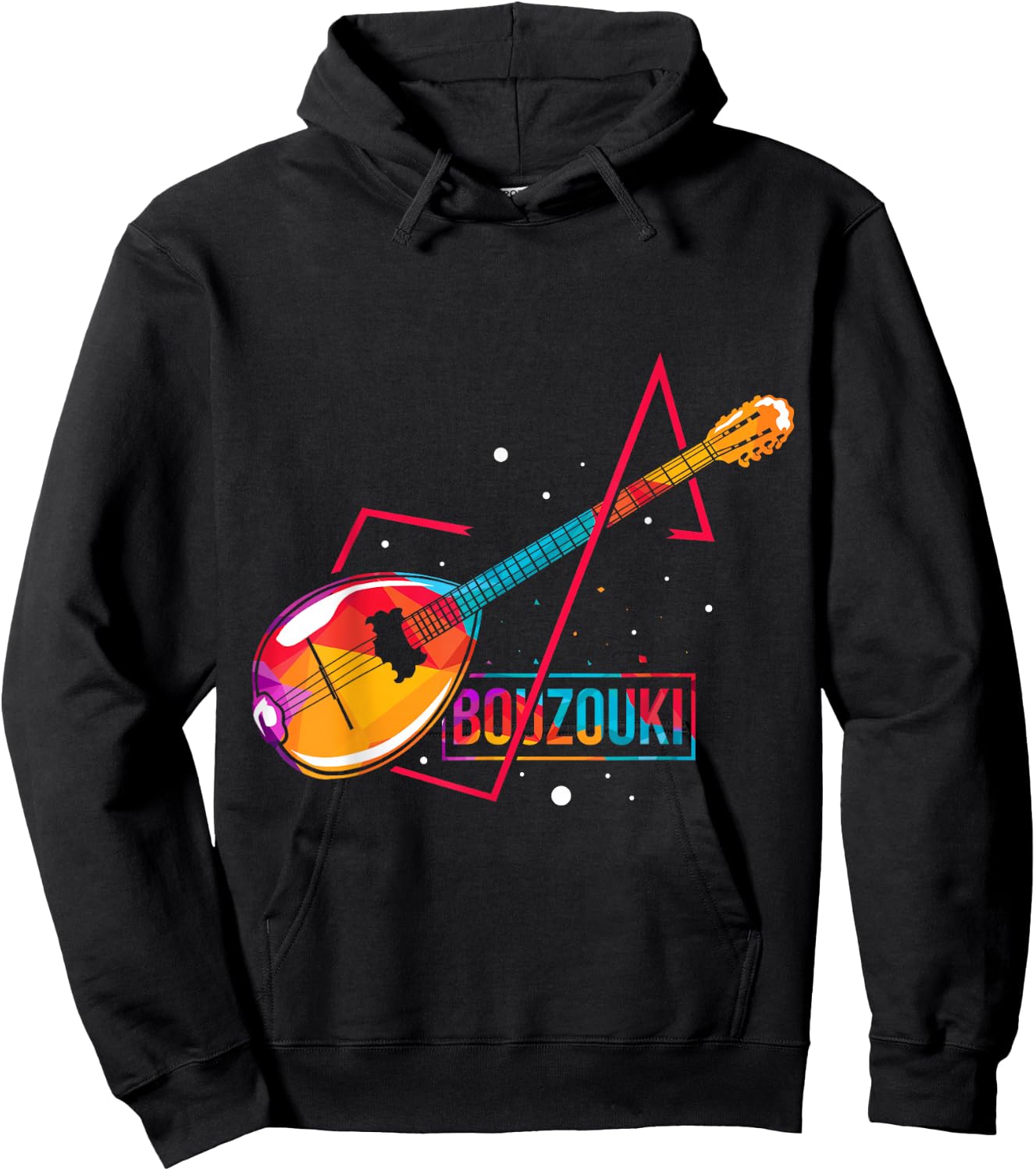 Cool Greek Irish Bouzouki Guitar Instrument Hoodie - Hoodie | Black