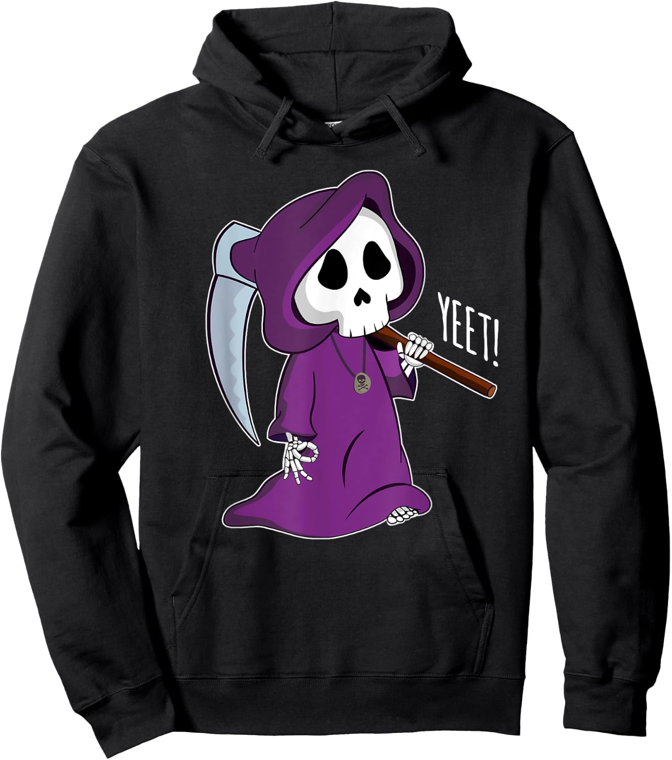 Circle Game Funny Grim Reaper Halloween Yeet Hoodie - Hoodie | Black