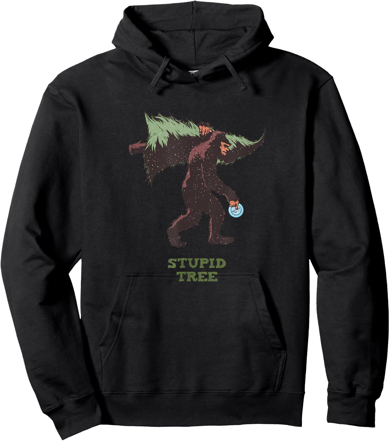 Bigfoot - Disc Golf - Stupid Tree Hoodie - Hoodie | Black