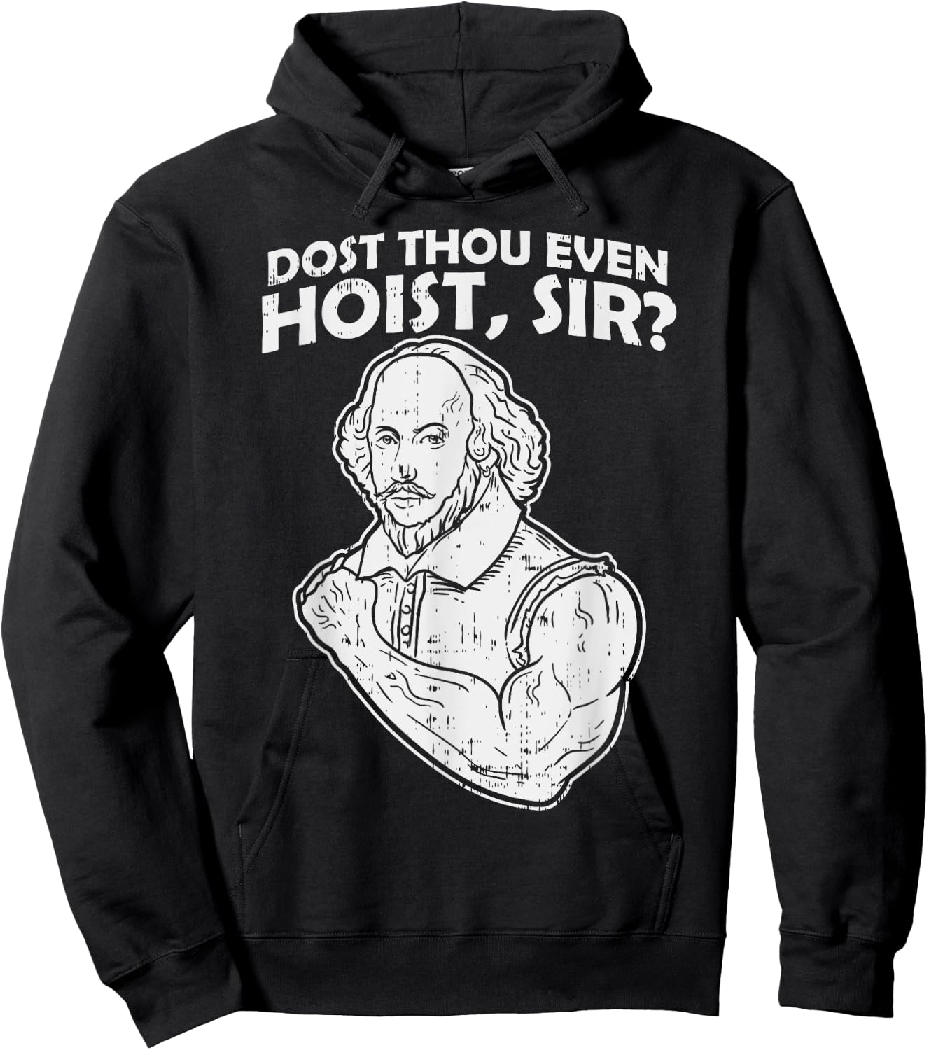 Dost Thou Even Hoist Sir Funny Weight-Lifting Gym Men Muscle Hoodie - Hoodie | Black