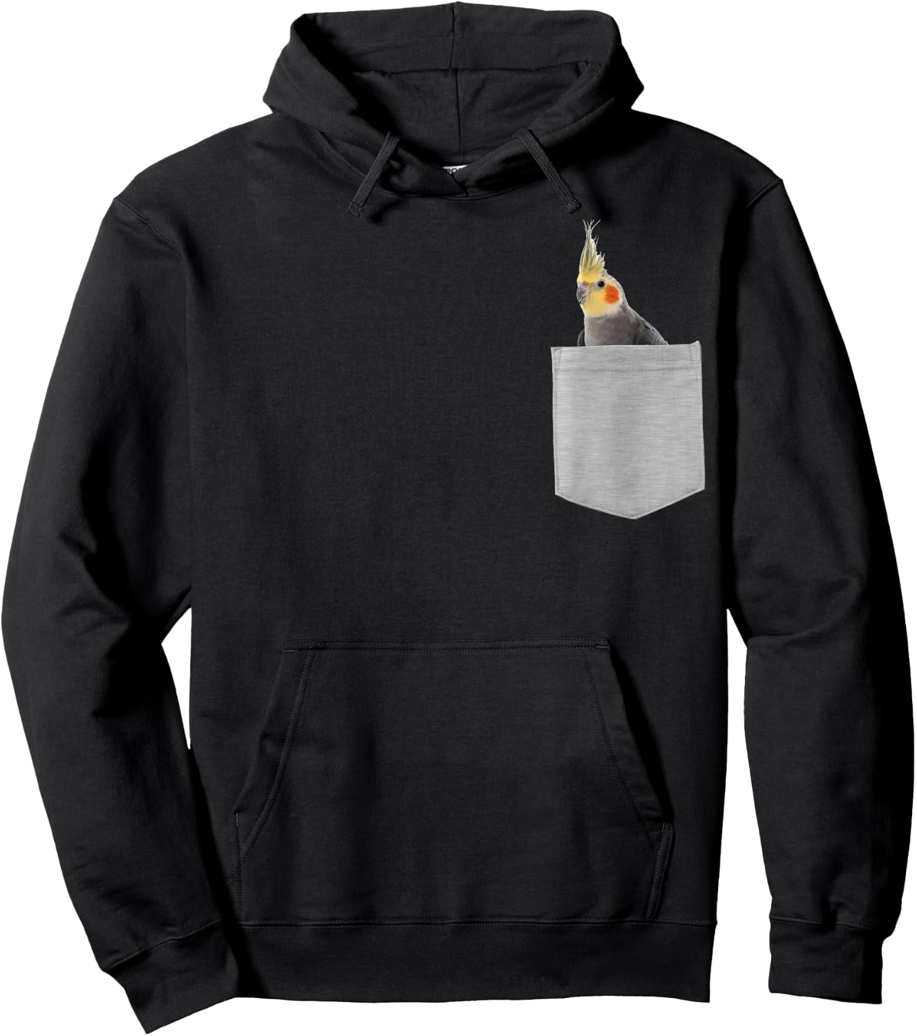 Animal in Your Pocket Cockatiel Bird Hoodie - Hoodie | Black