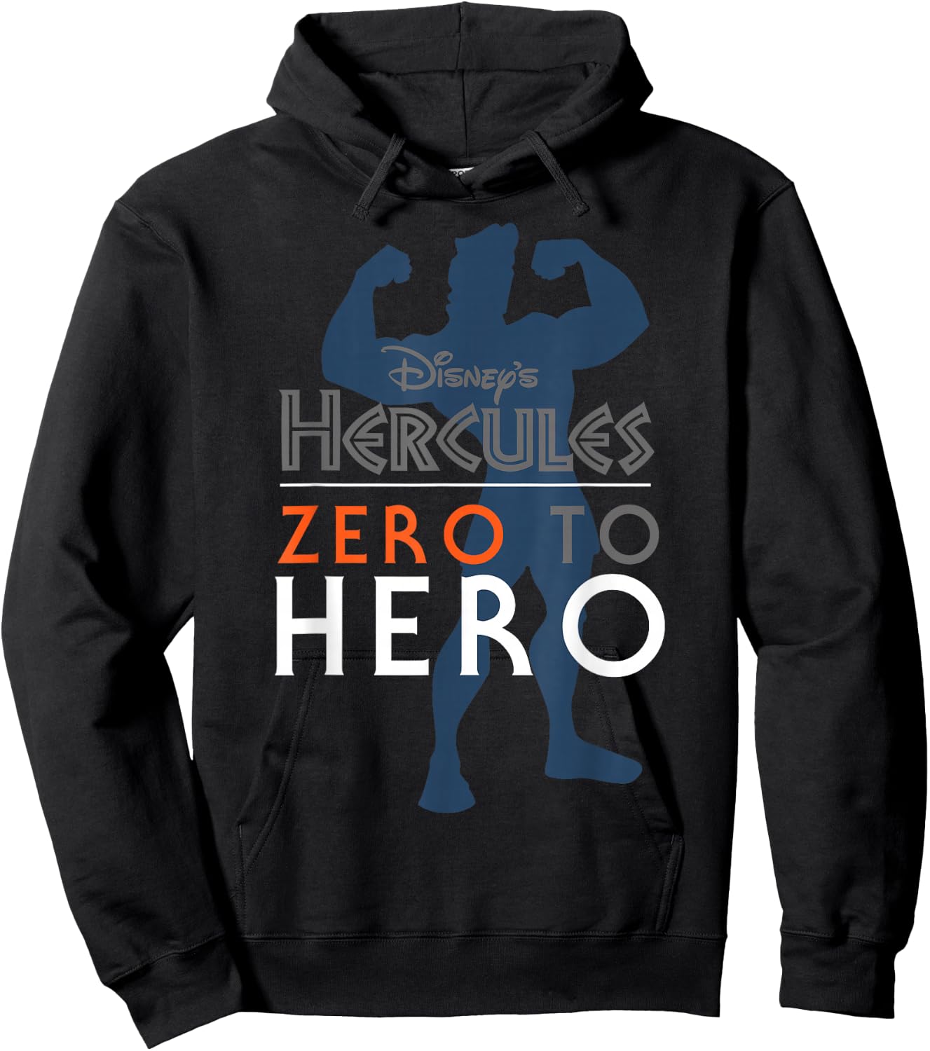 Disney Hercules Zero To Hero Silhouette Graphic Hoodie - Hoodie | Black