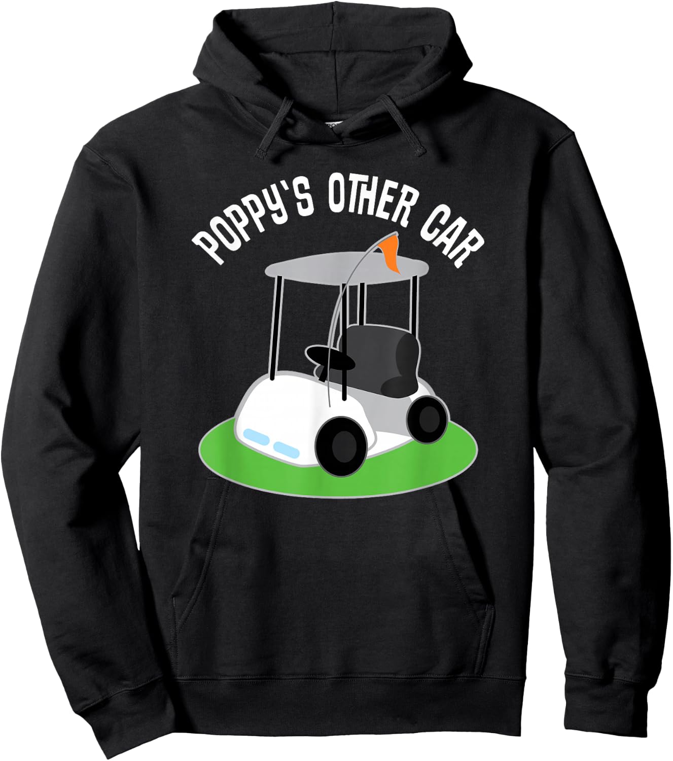 Poppy Grandpa Funny Golf T Shirt Golfing Gift Hoodie - Hoodie | Black