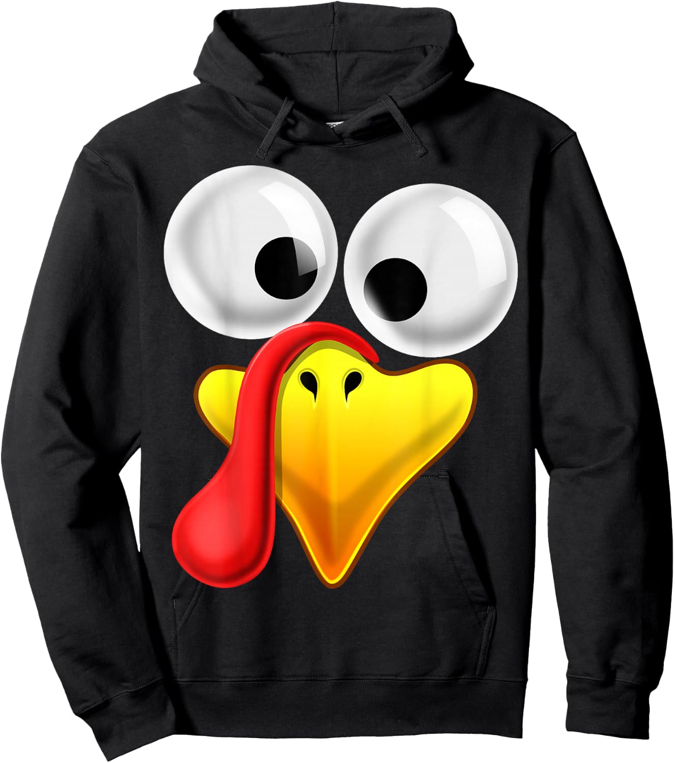 Thanksgiving Turkey Face Matching Family Costume Gift Kids Hoodie - Hoodie | Black