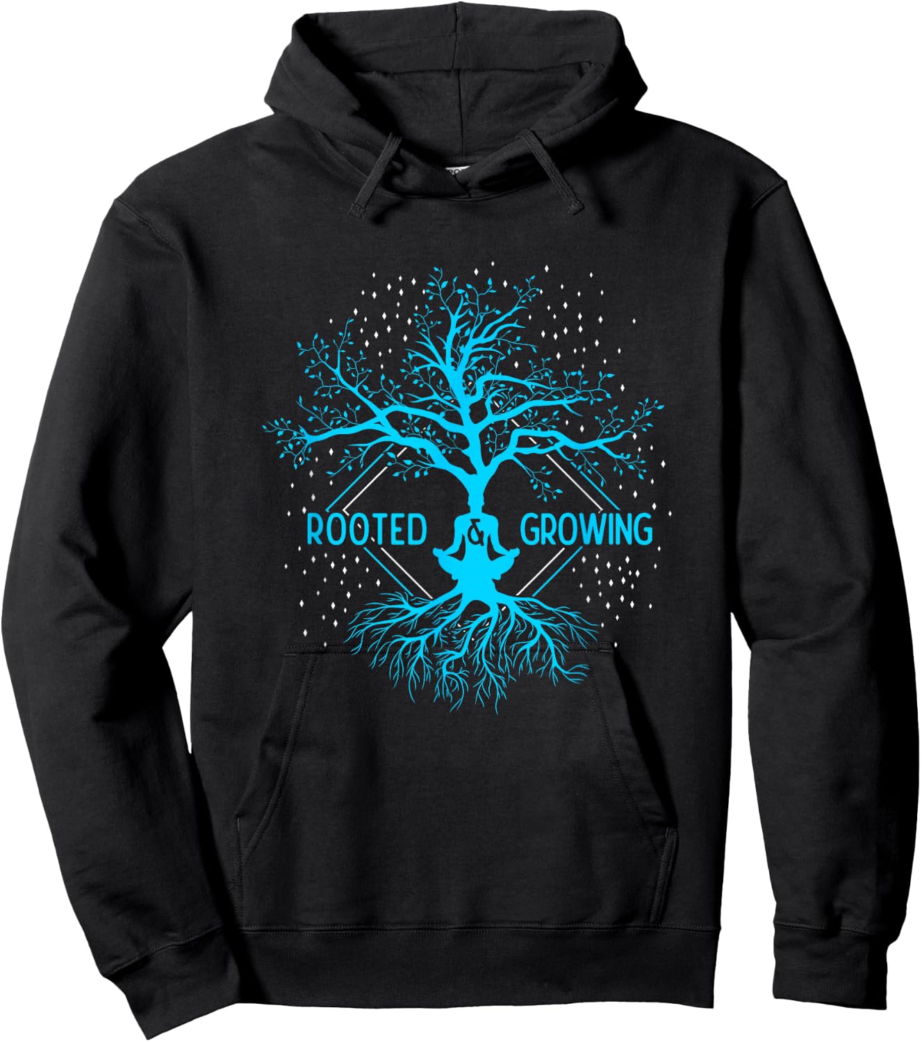 Yoga Rooted & Growing Meditation Tree Of Life Yoga Hoodie - Hoodie | Black
