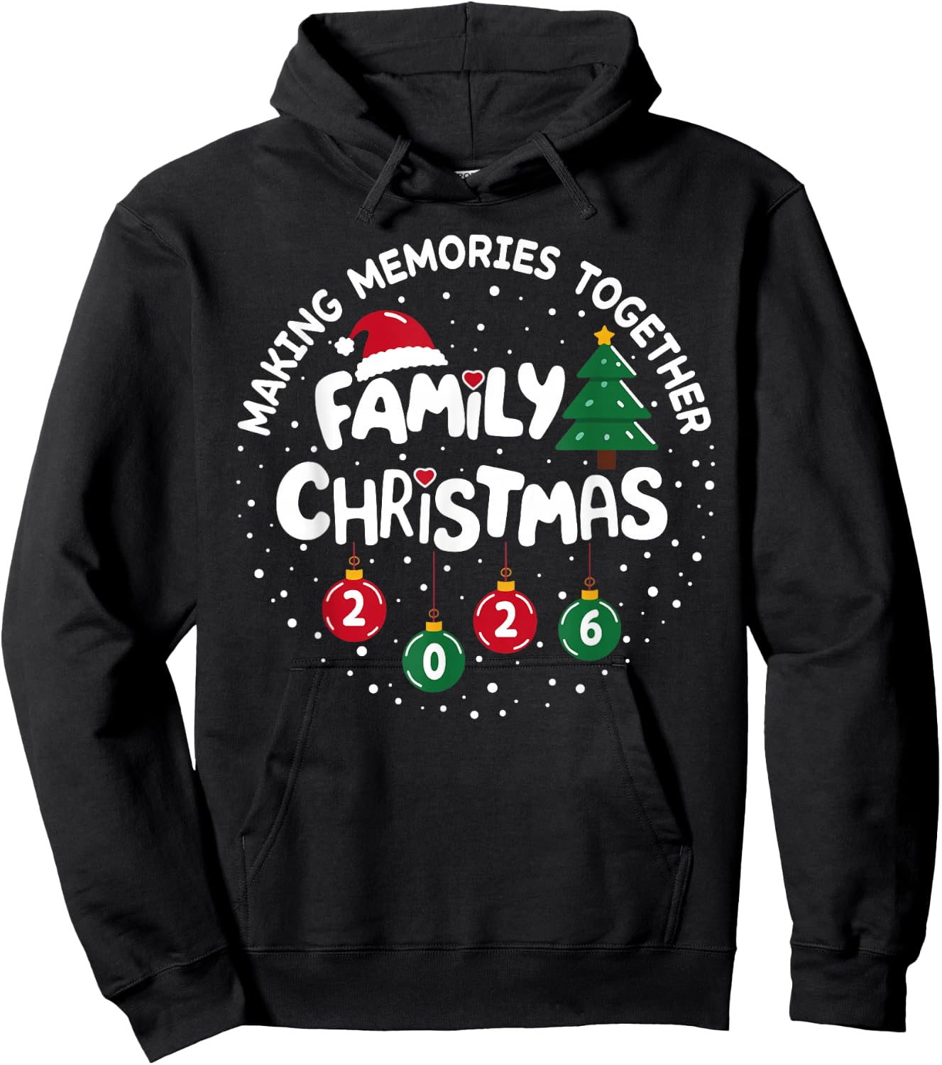Family Christmas 2026 Making Memories Funny Xmas Pajamas Hoodie - Hoodie | Black