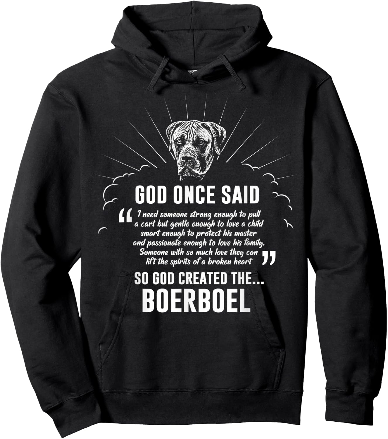 God Once Said Boerboel Dog Gift Hoodie - Hoodie | Black