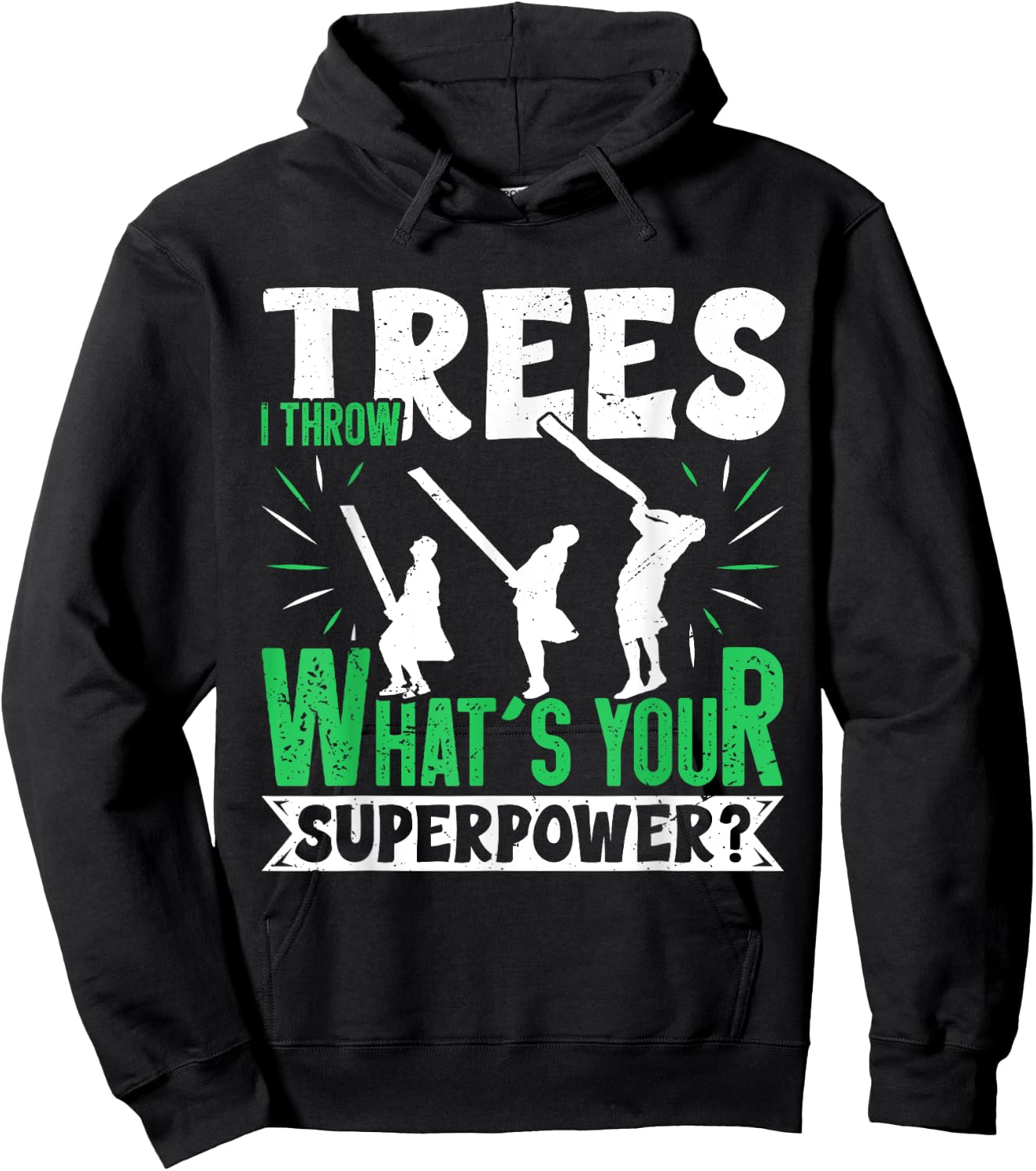 Caber Tossing Scottish Highland Games Highlander Caber Toss Hoodie - Hoodie | Black
