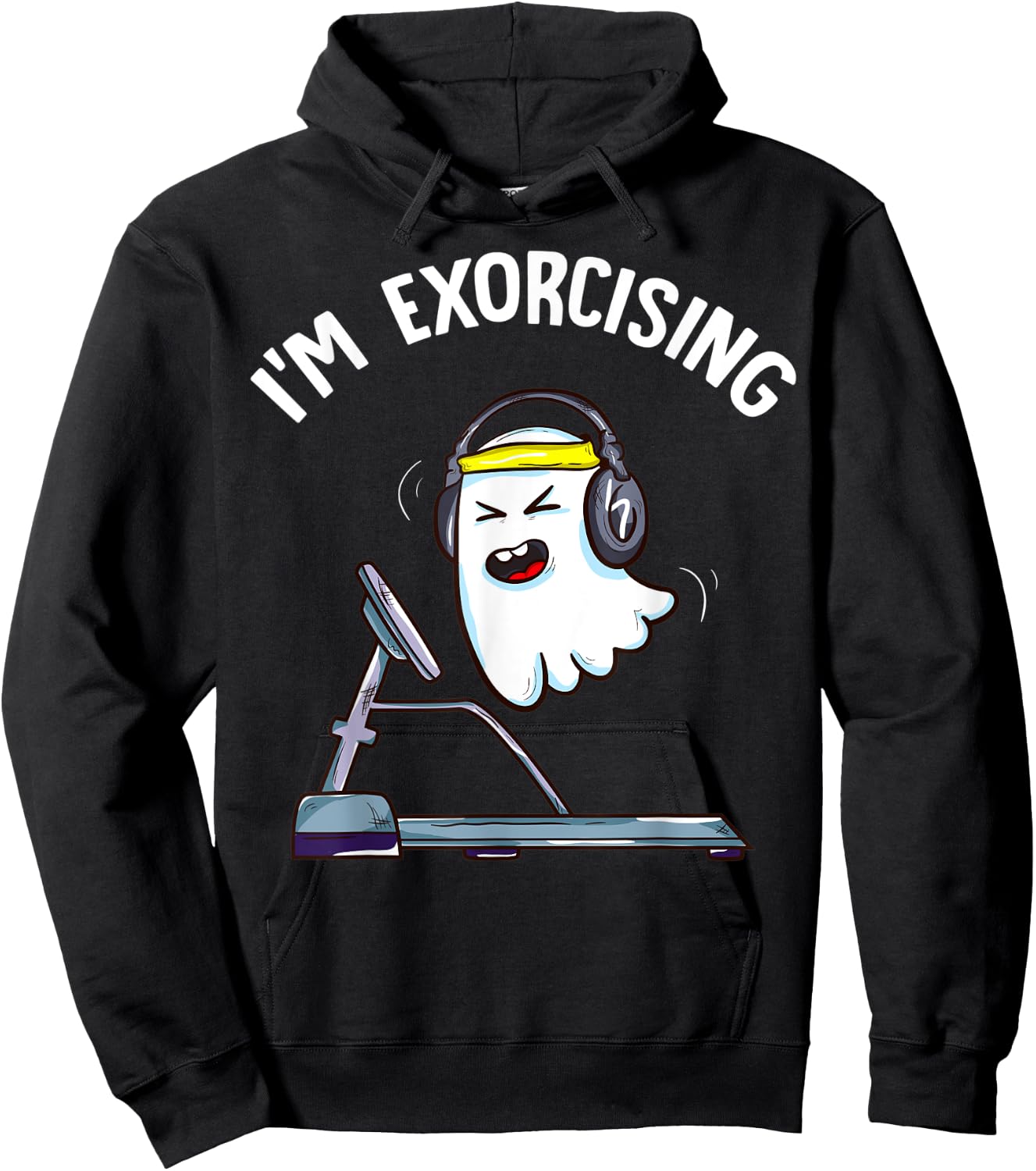 I'm Exorcising Ghost Pun Halloween Exorcist Hoodie - Hoodie | Black