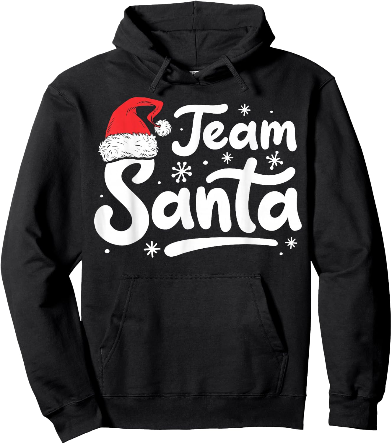 Team Santa Christmas Family Matching Pajamas Boys Men Xmas Hoodie - Hoodie | Black