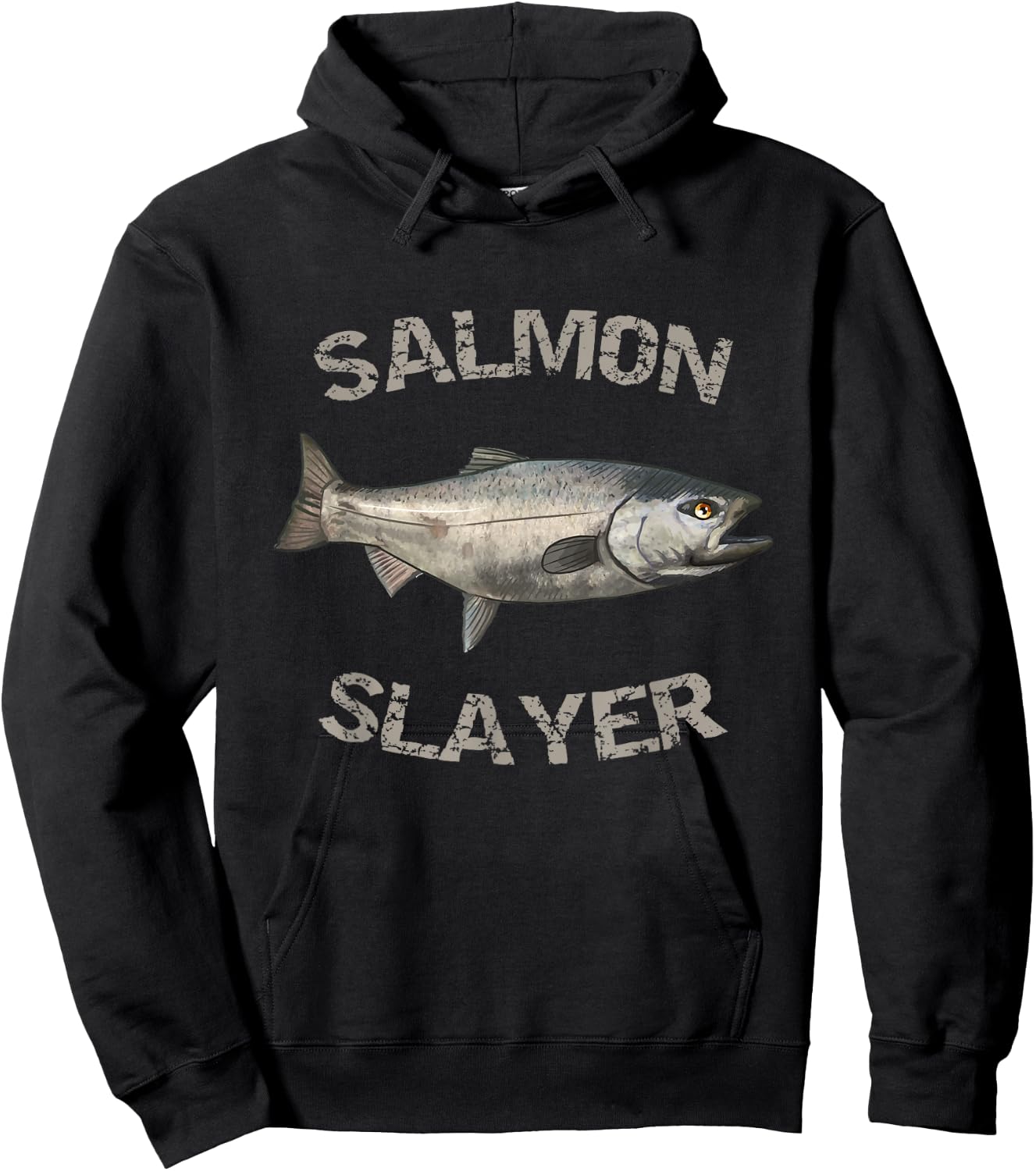 Salmon Slayer | Salmon Fishing | Salmon Hoodie - Hoodie | Black