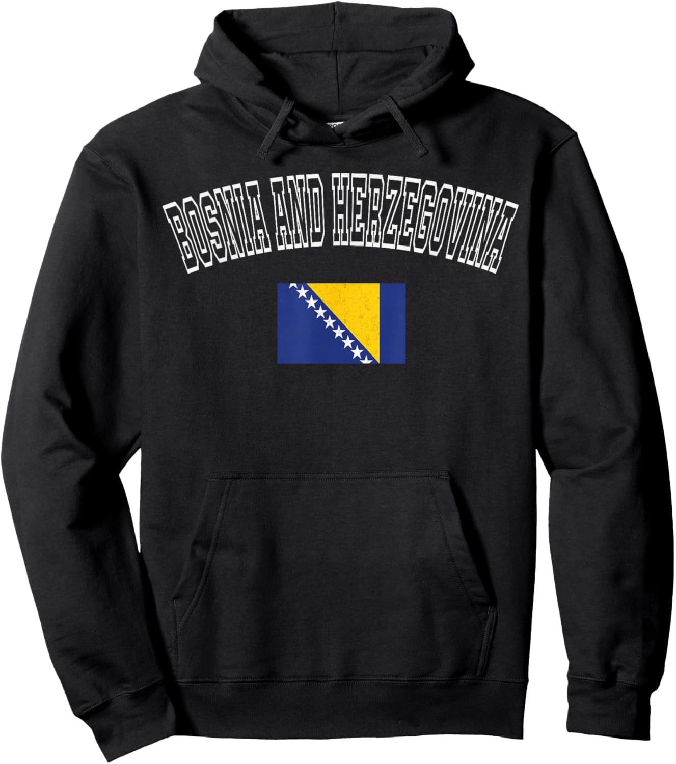 Bosnia and Herzegovina Flag Vintage Retro Heritage Design Hoodie - Hoodie | Black