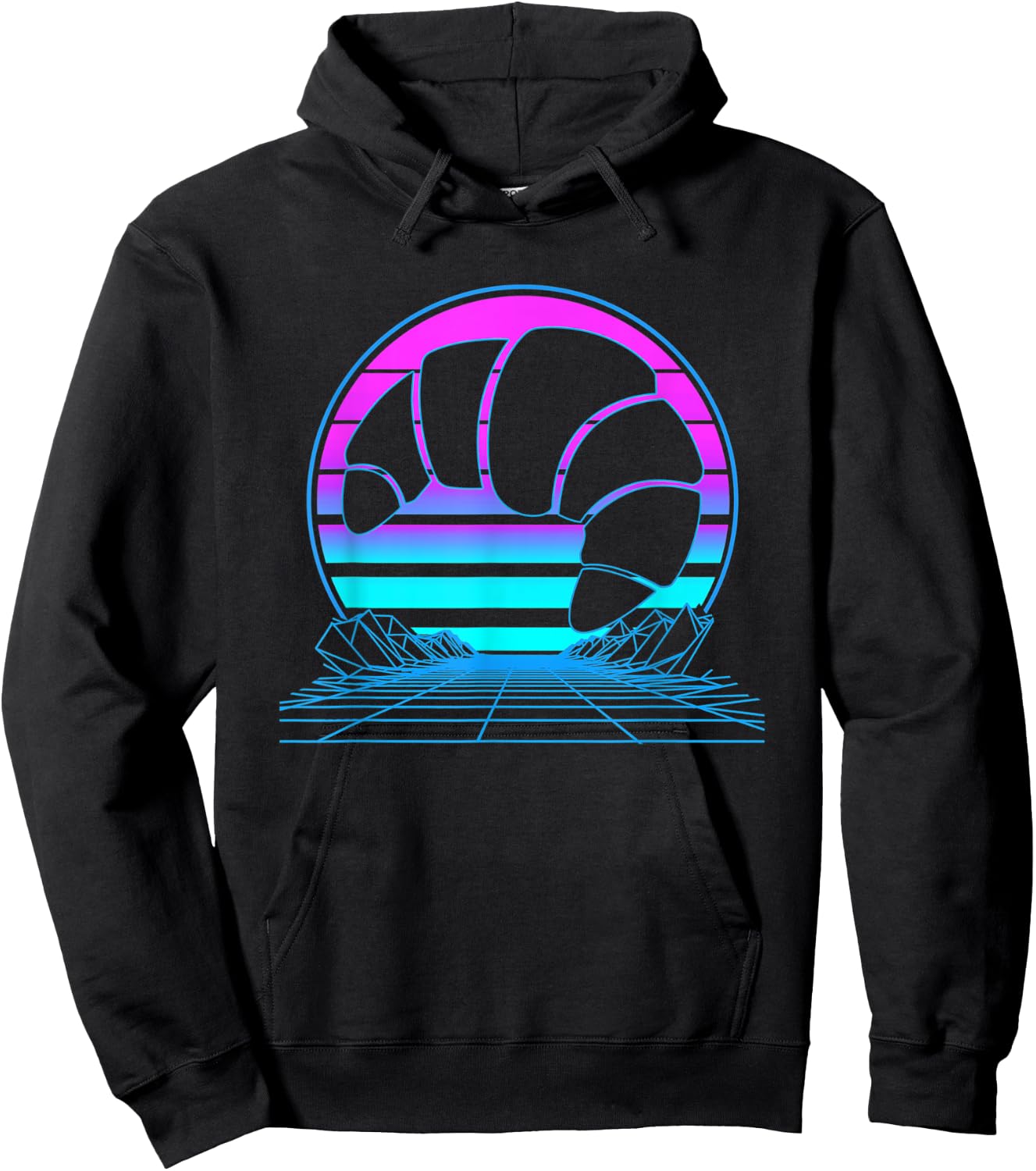 Croissant Pastel Goth Vaporwave Hoodie - Hoodie | Black
