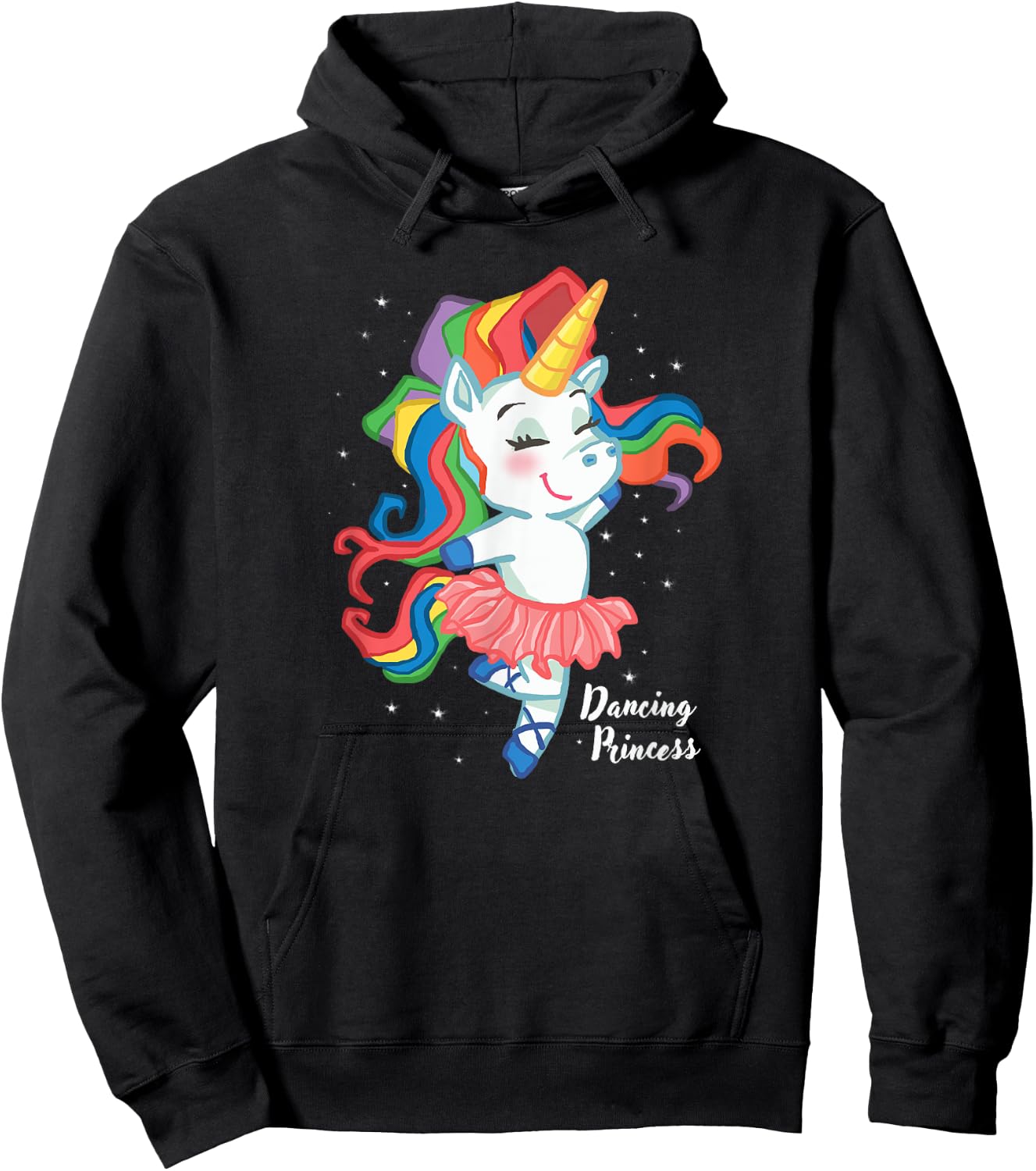 Girl Ballerina SHIRT Unicorn ballet dancing Kids Gift Hoodie - Hoodie | Black