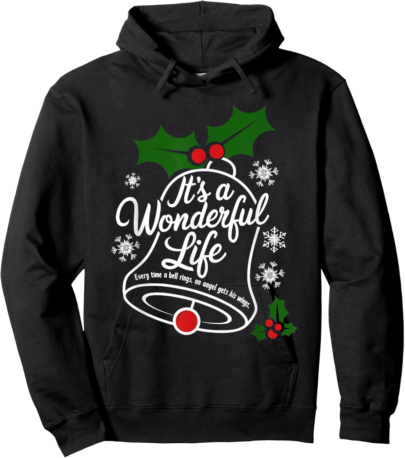 It's a Wonderful Life Everytime A Bell Rings Christmas Movie Hoodie - Hoodie | Black