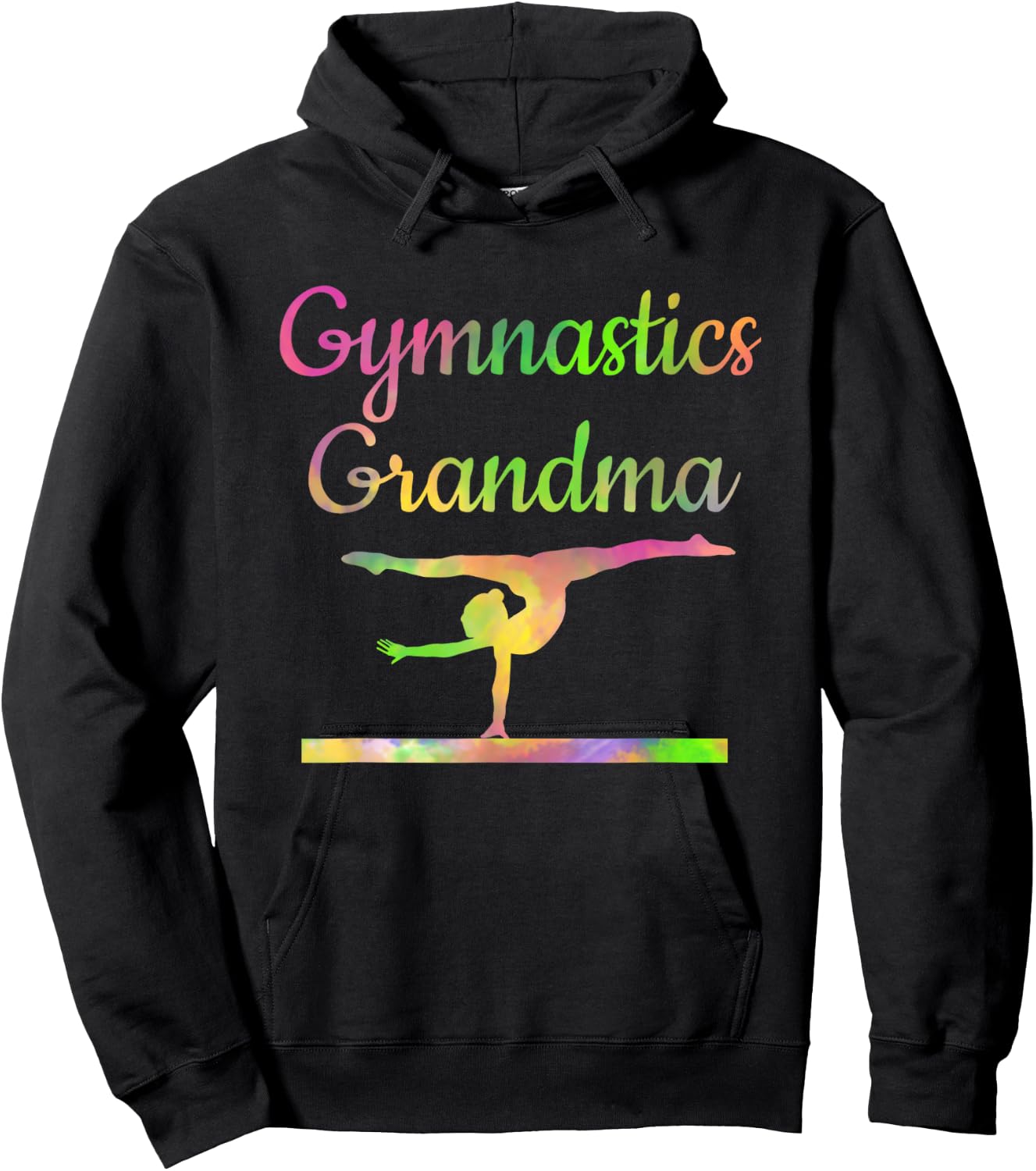Gymnastics Grandma T Shirt Gymnast Grandmother Gigi Mimi Hoodie - Hoodie | Black