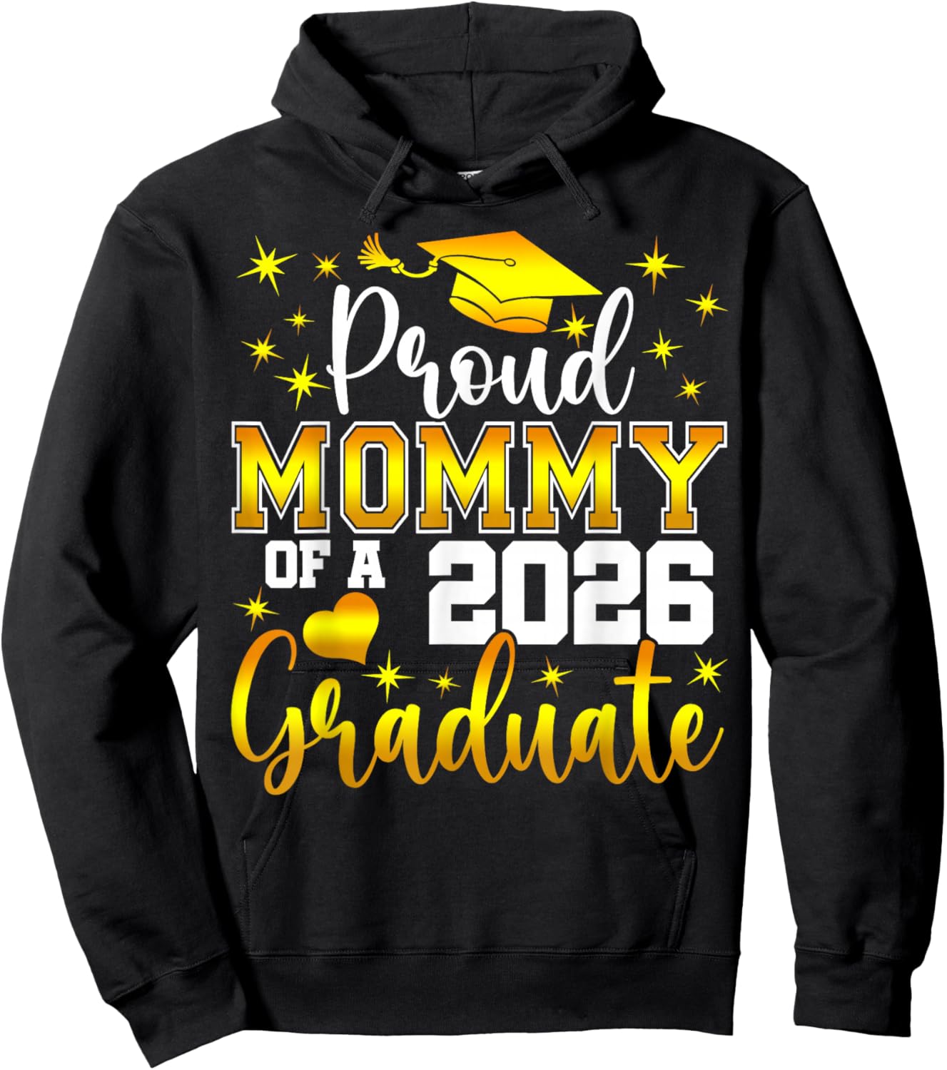 Proud Mommy of a Class of 2026 Graduate Senior Graduation Hoodie - Hoodie | Black