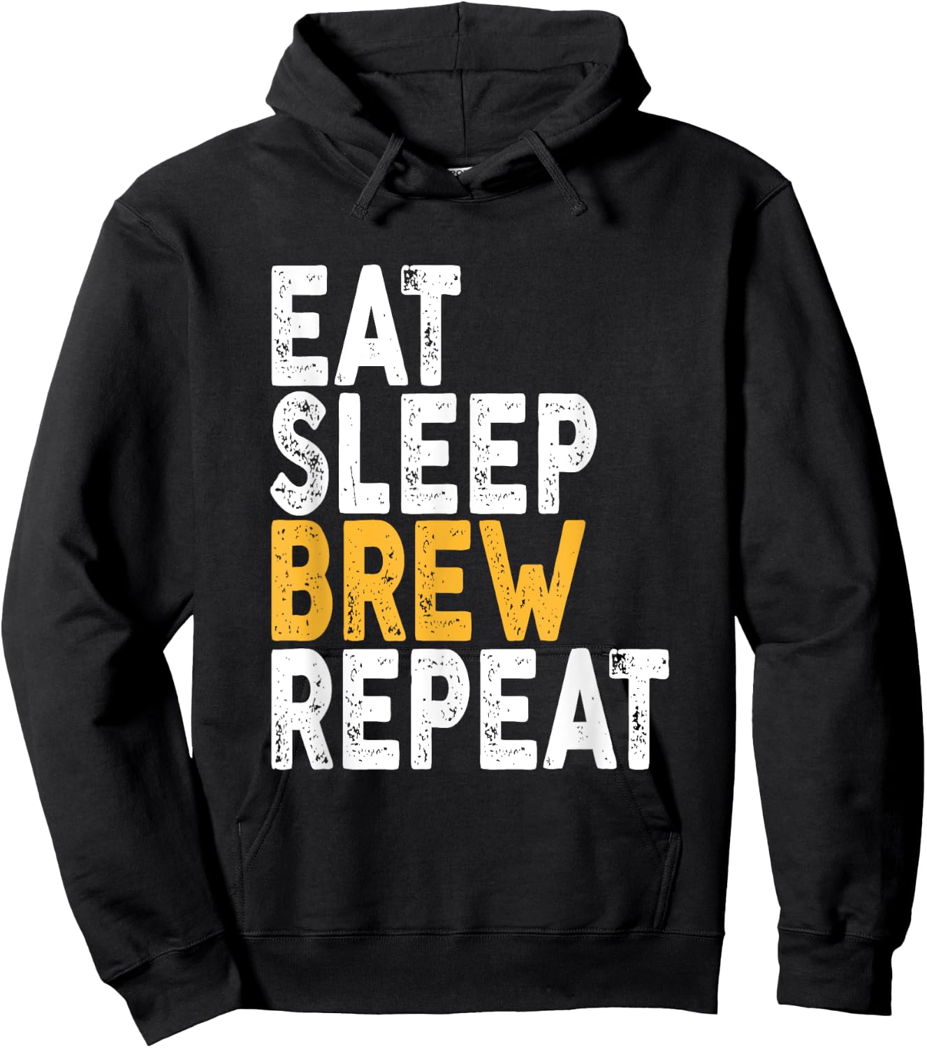 Eat Sleep Brew Repeat | Beer, Drinking Hoodie - Hoodie | Black