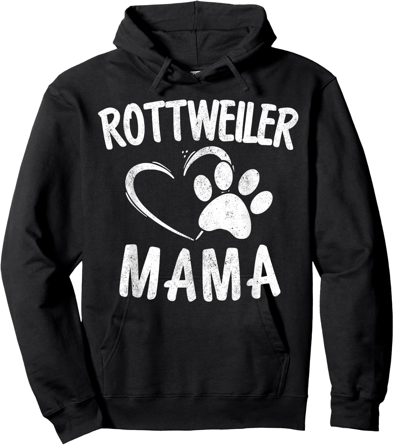 Rottweiler Mama Gift Dog Lover Apparel Pet Owner Rottie Mom Hoodie - Hoodie | Black