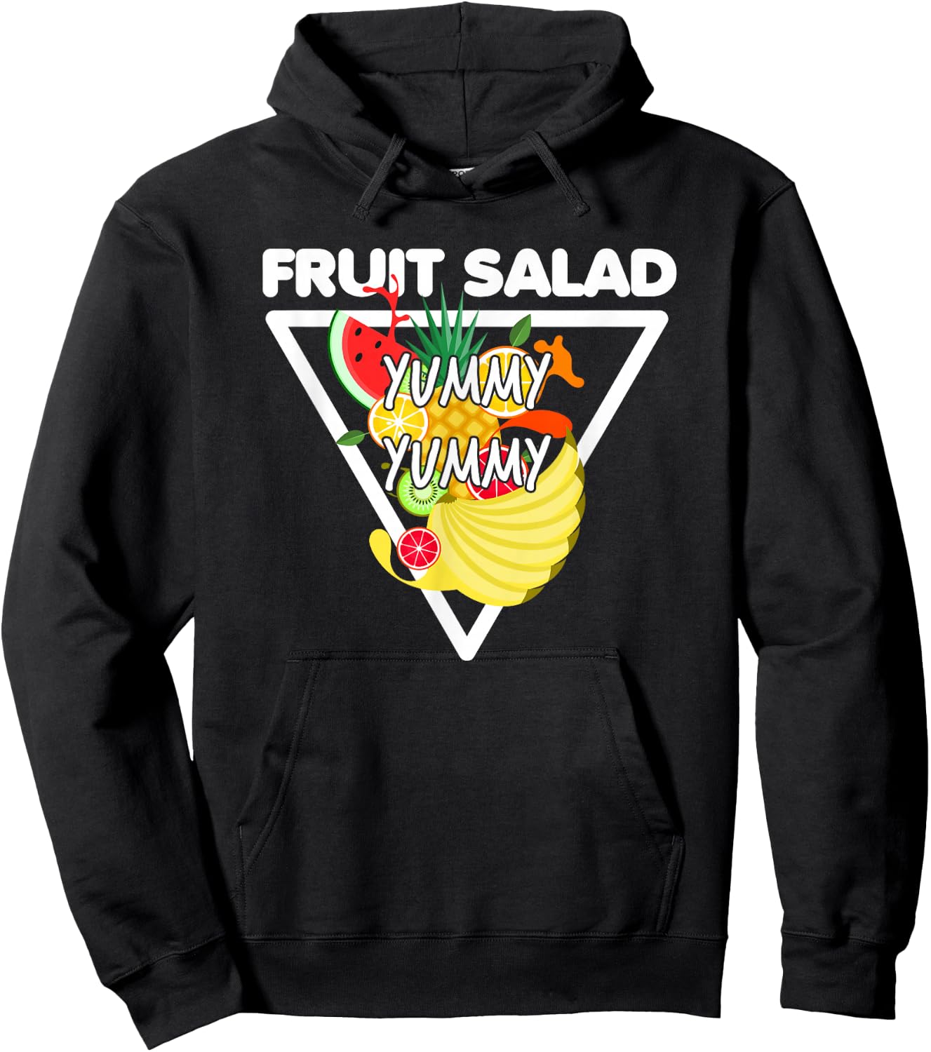 Fruit Salad Yummy Yummy Vegetarian Vegan Hoodie - Hoodie | Black