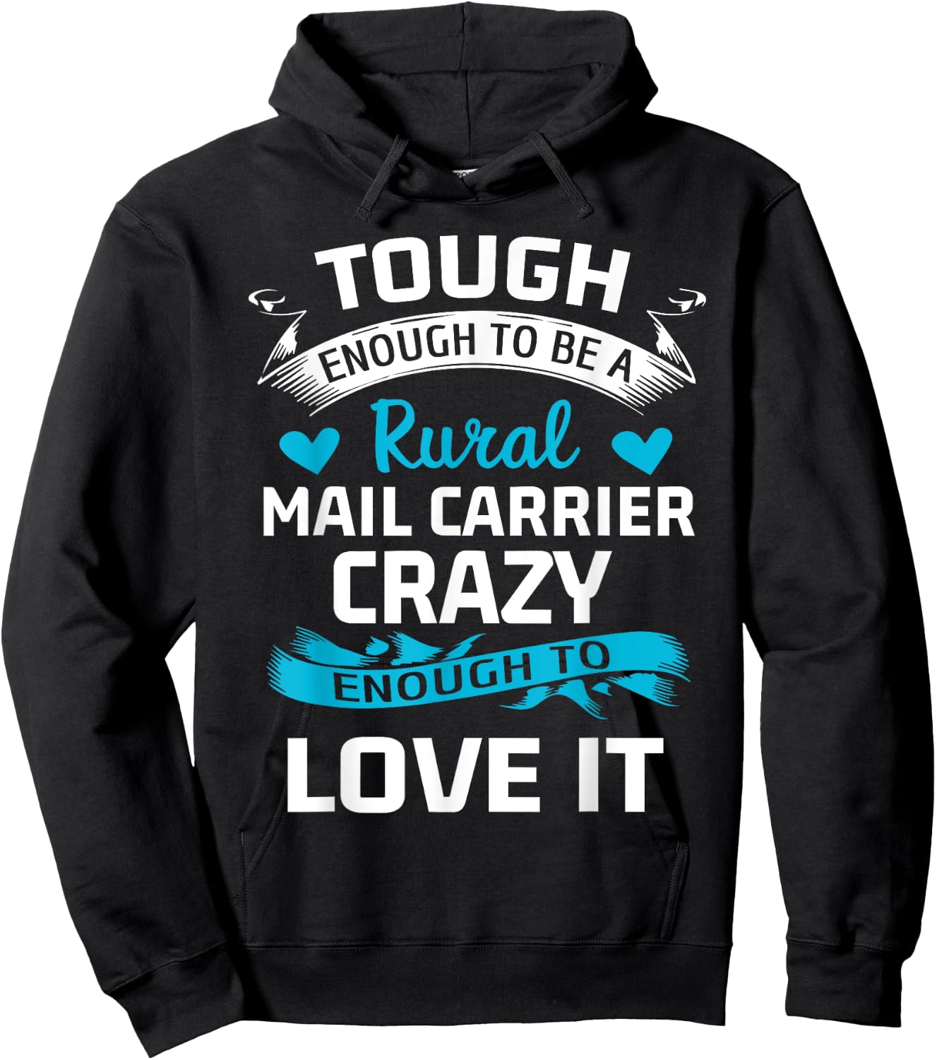 Funny Rural Mail Carrier Gift Hoodie - Hoodie | Black