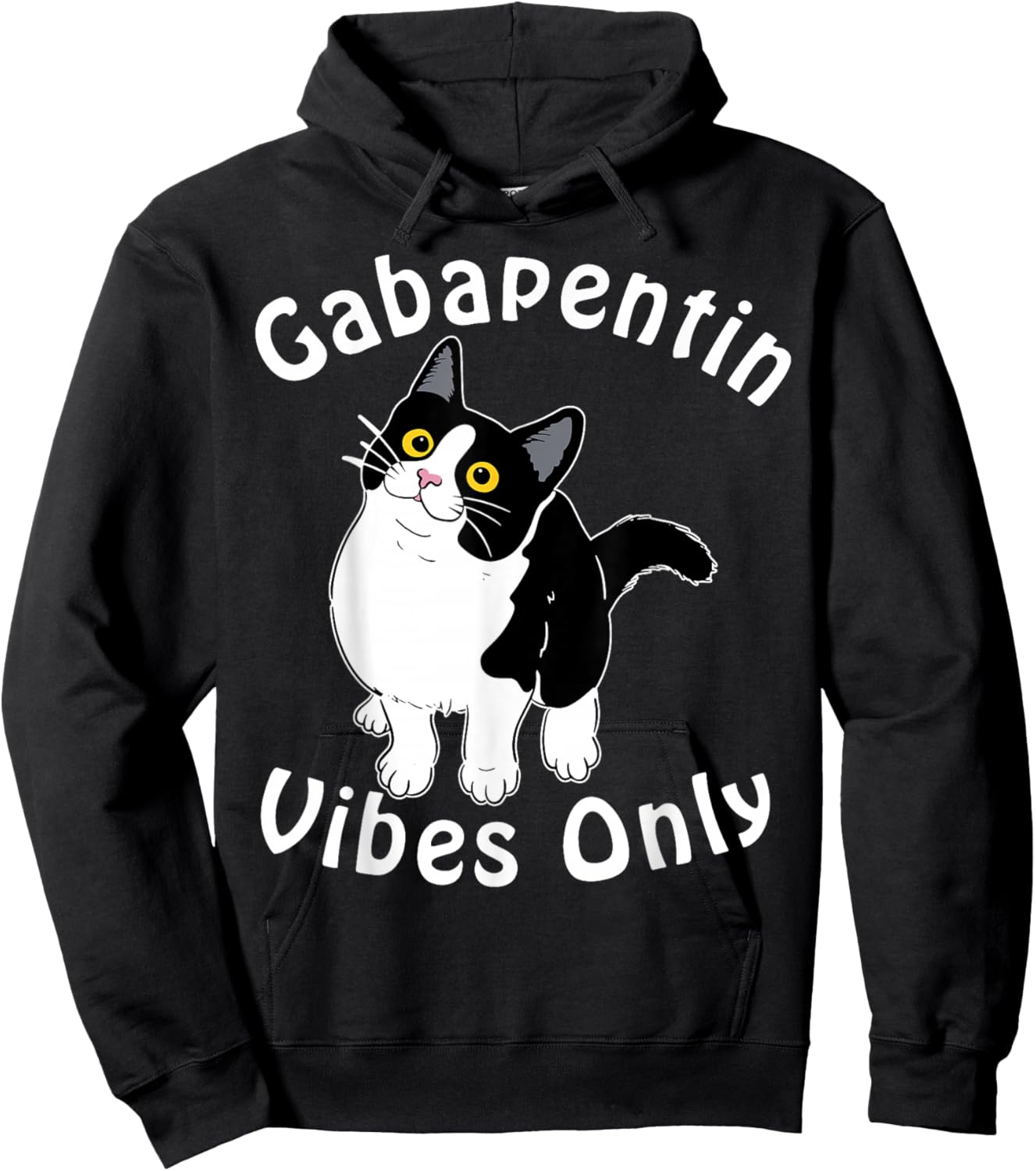 Gabapentin Vibes Only Veterinary Medicine Vet Tech Cute Cat Hoodie - Hoodie | Black