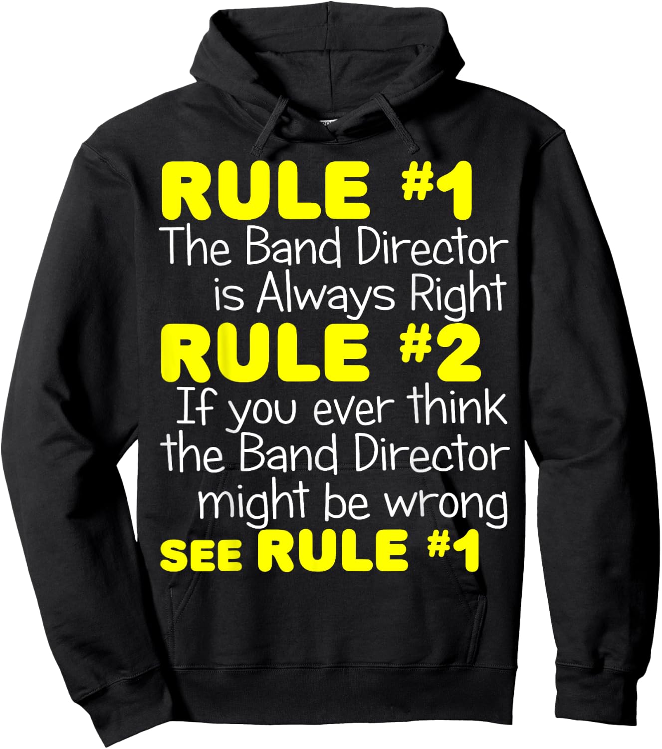 Band Director Always Right Shirt Funny Music Teacher Gift Men Women Kids Hoodie - Hoodie | Black