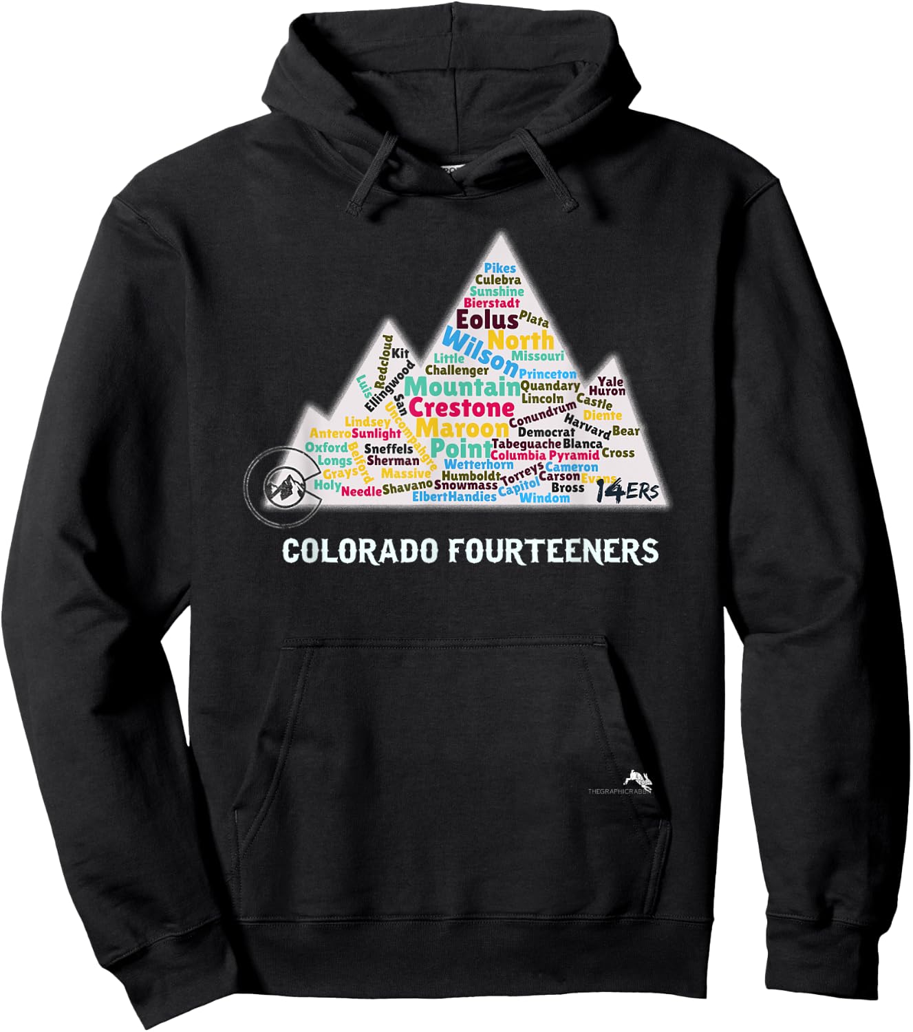 Colorado 14ers - Fourteener Mountains Hoodie - Hoodie | Black