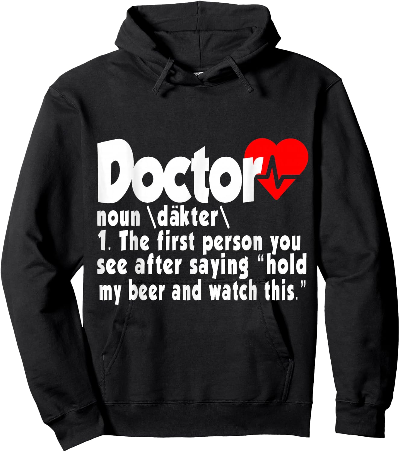 Funny Doctor Gift Medical Med Student Graduation Hoodie - Hoodie | Black
