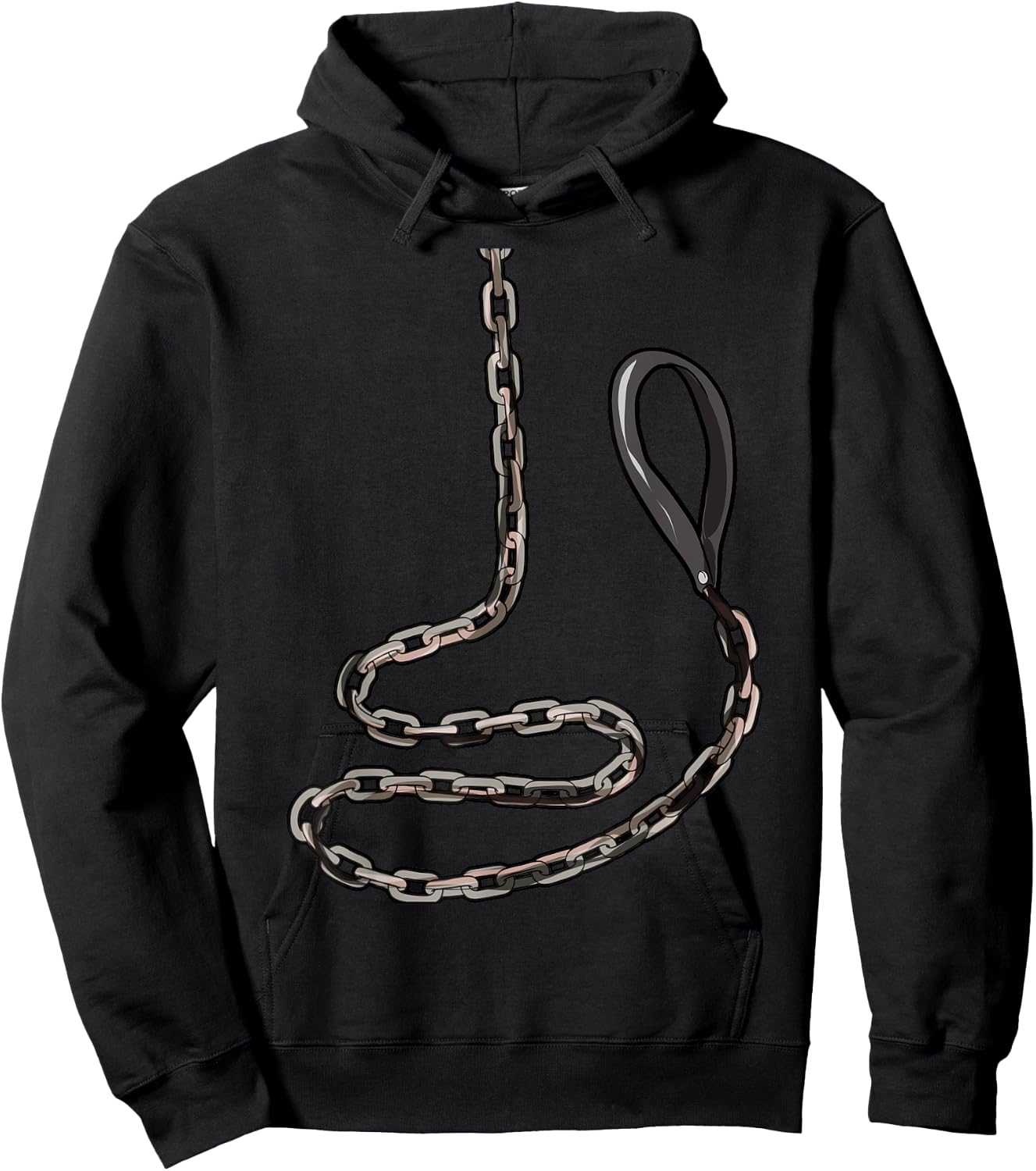 BDSM Collar Leash | Naughty Kinky Sub Slave Devotion Hoodie - Hoodie | Black