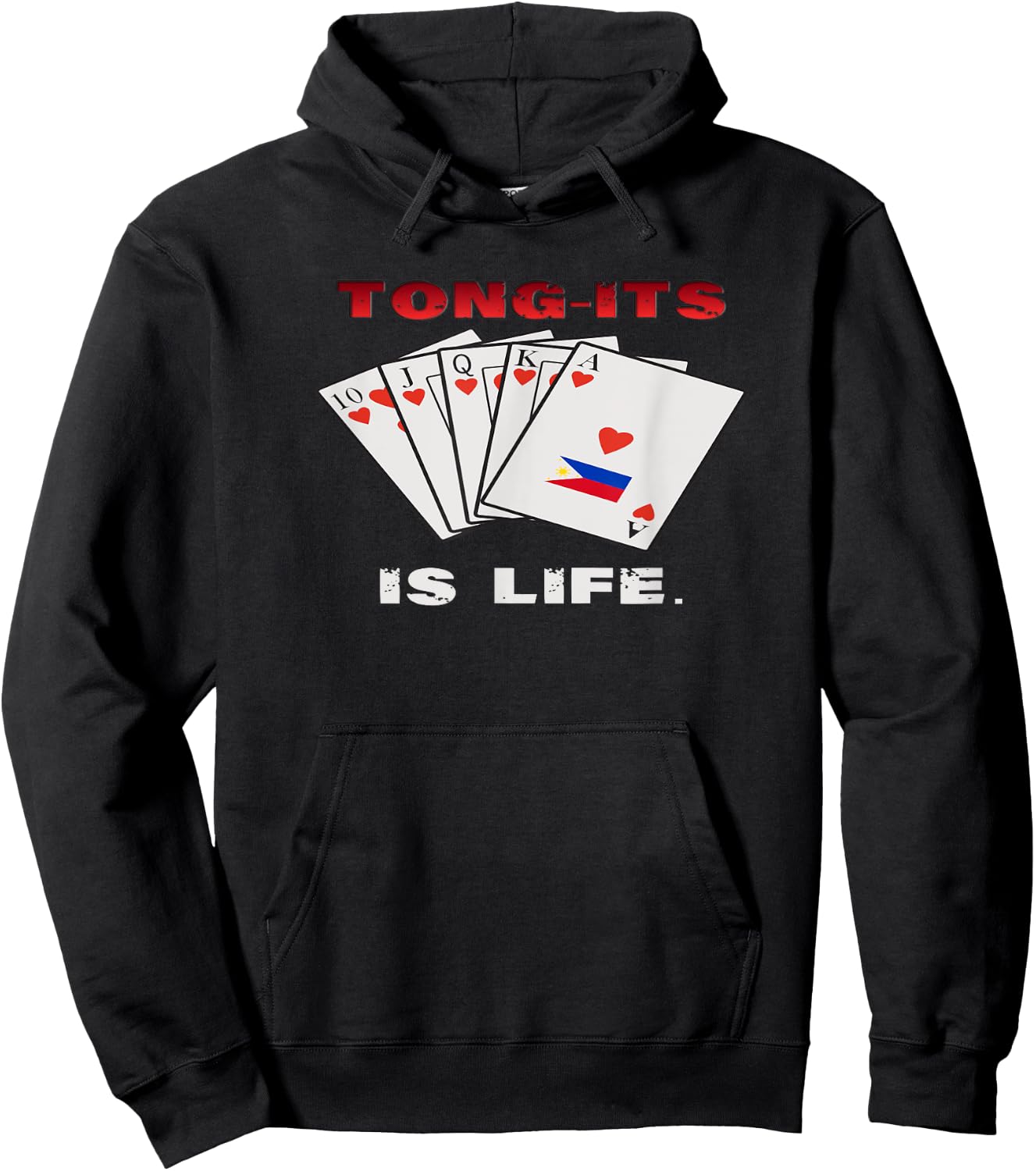 Funny Pinoy Filipino Flag Card Game Tung-its is Life Hoodie - Hoodie | Black