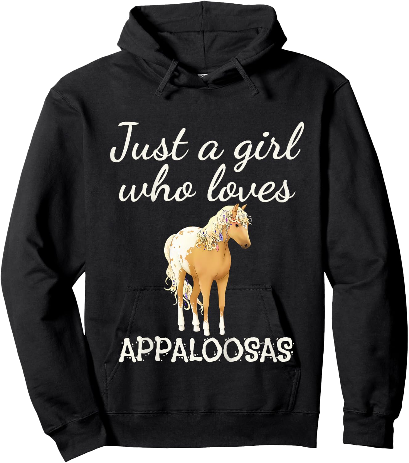 Just A Girl Who Loves Appaloosa Horses Shirt Gifts Hoodie - Hoodie | Black