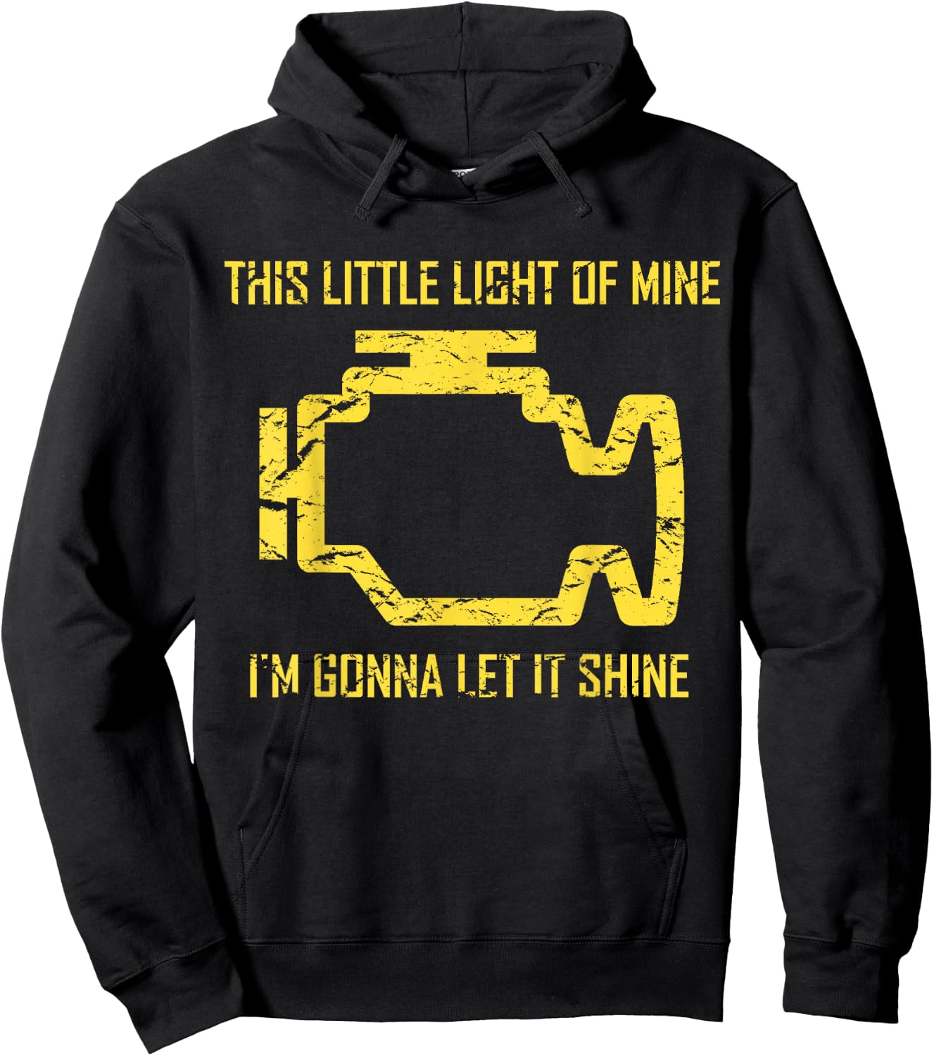 This Little Light Of Mine - Check Engine Light T Shirt Hoodie - Hoodie | Black