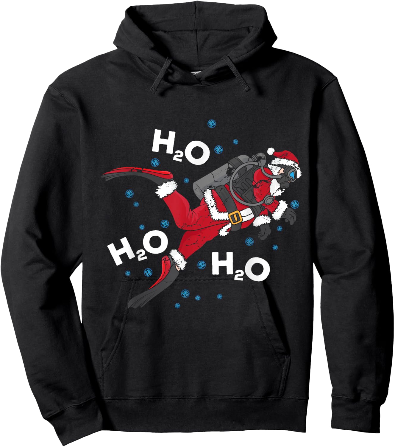 Funny Diving H2O Pun Scuba Gift Hoodie - Hoodie | Black
