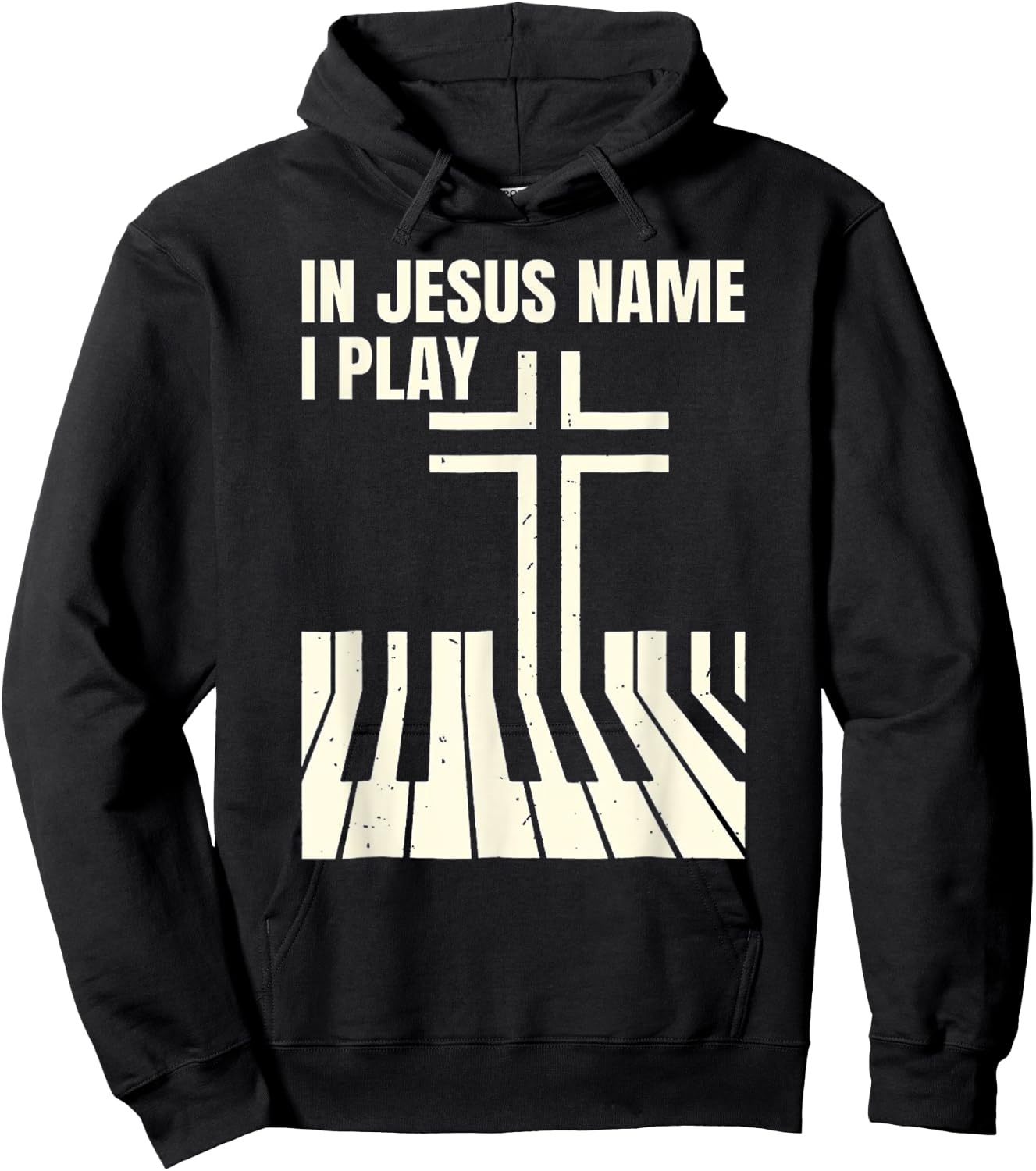 In Jesus Name i play Piano Awesome, Peace free Love Hoodie - Hoodie | Black