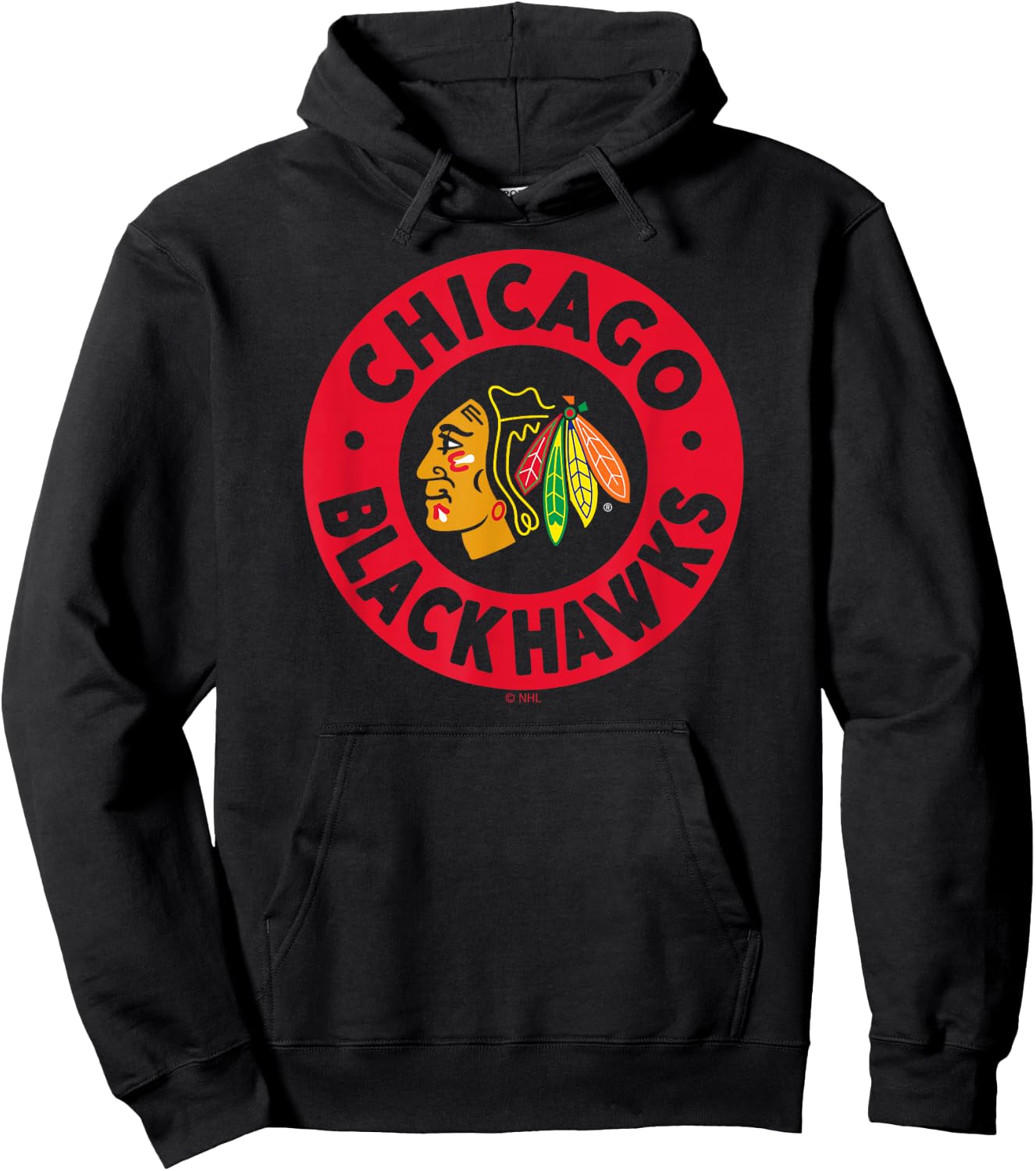 Chicago Blackhawks Symbol Black Officially Licensed Hoodie - Hoodie | Black