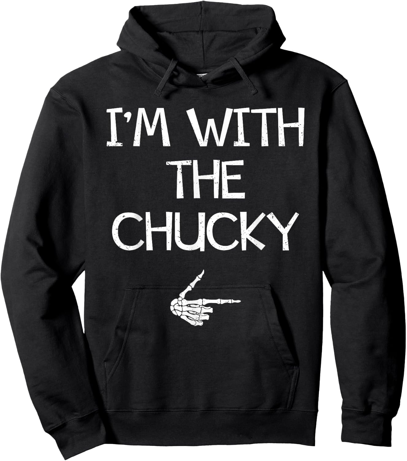 I'm With The Chucky Funny Halloween Costume Couples Matching Hoodie - Hoodie | Black