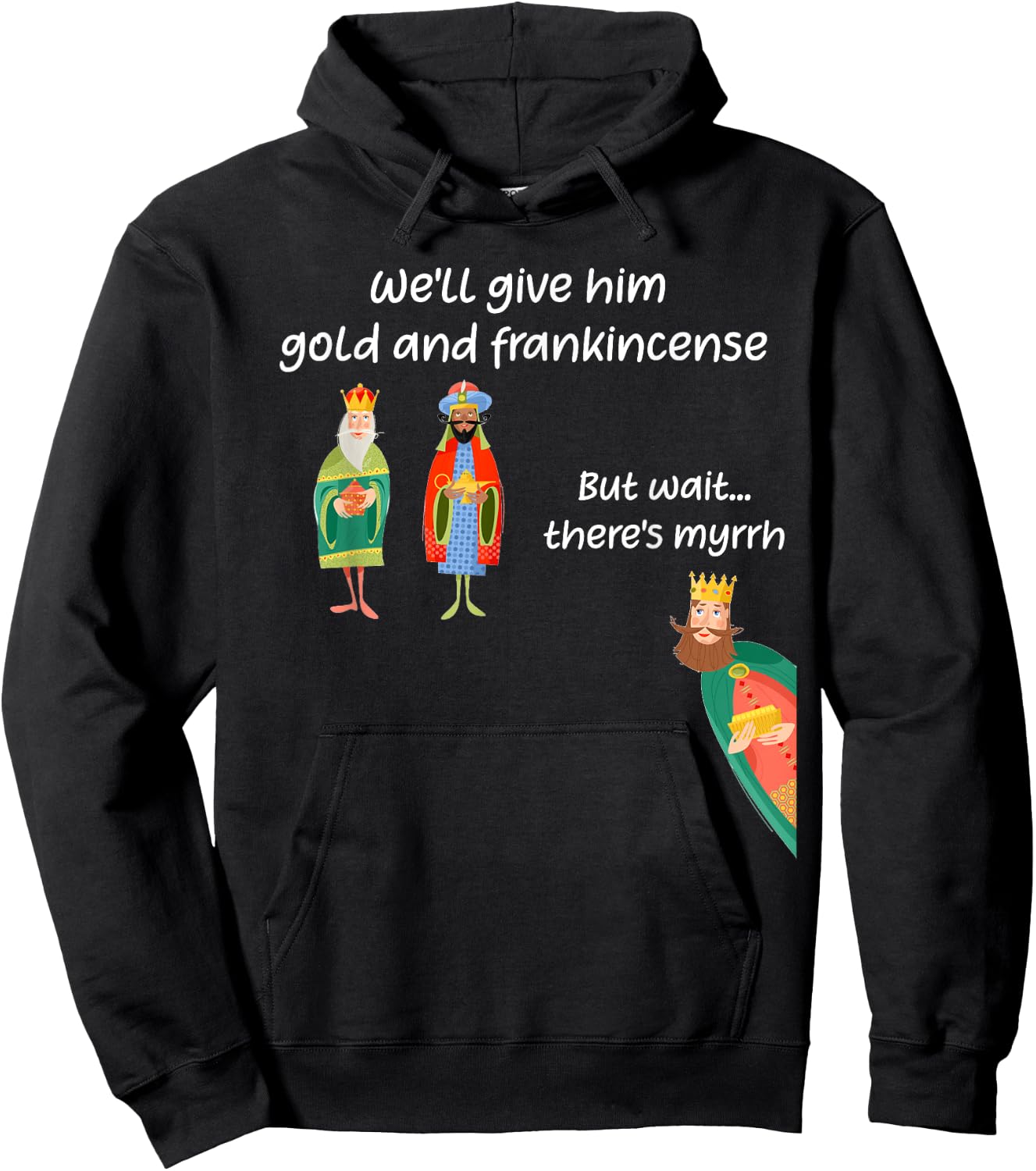 Funny 3 Wise Men Nativity Christmas Gift Hoodie - Hoodie | Black