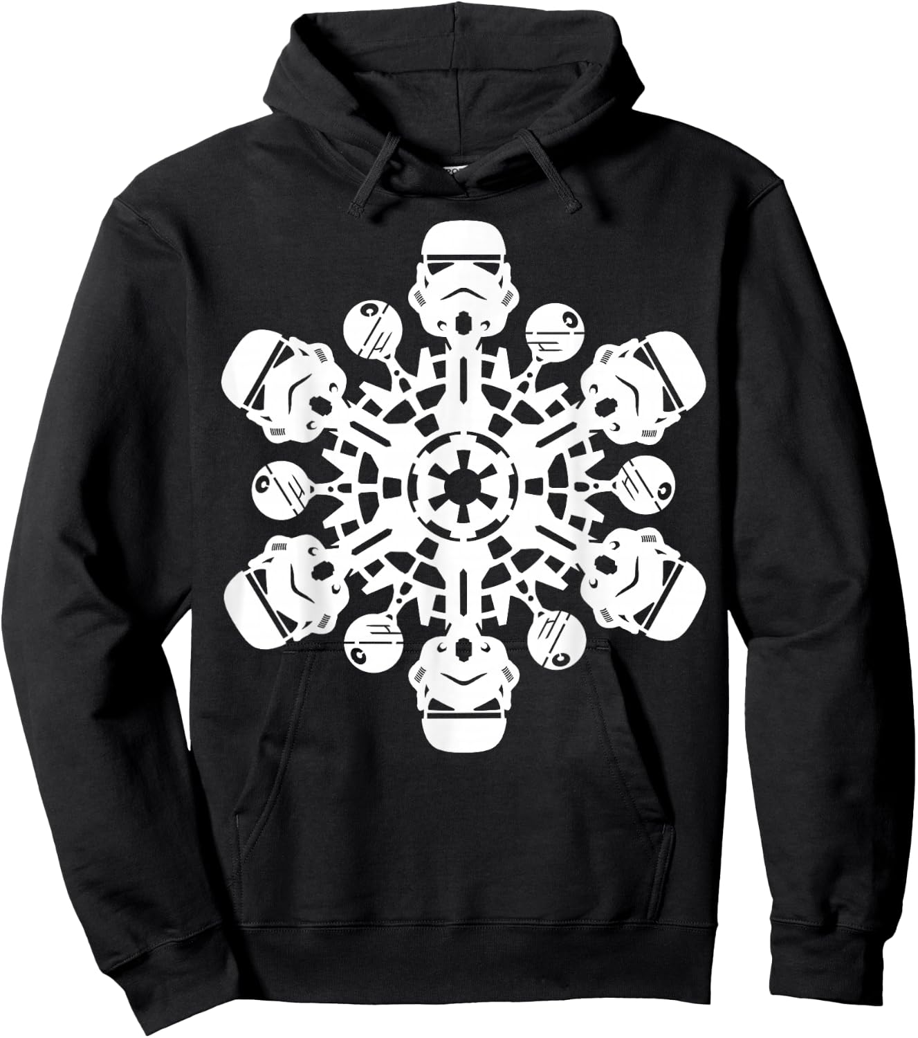 Star Wars Stormtrooper Christmas Snowflake Graphic Hoodie - Hoodie | Black