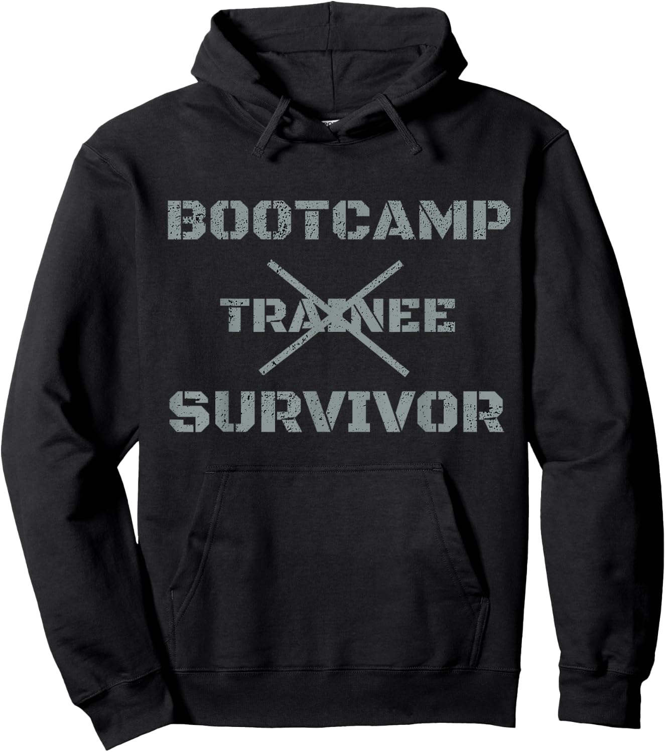 Bootcamp Trainee Survivor Army T Shirt & Women Hoodie - Hoodie | Black