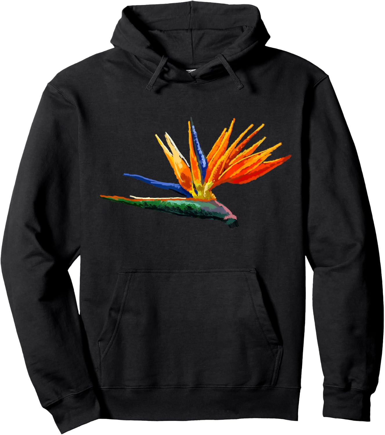 Bird of Paradise Flower T Shirt Hoodie - Hoodie | Black