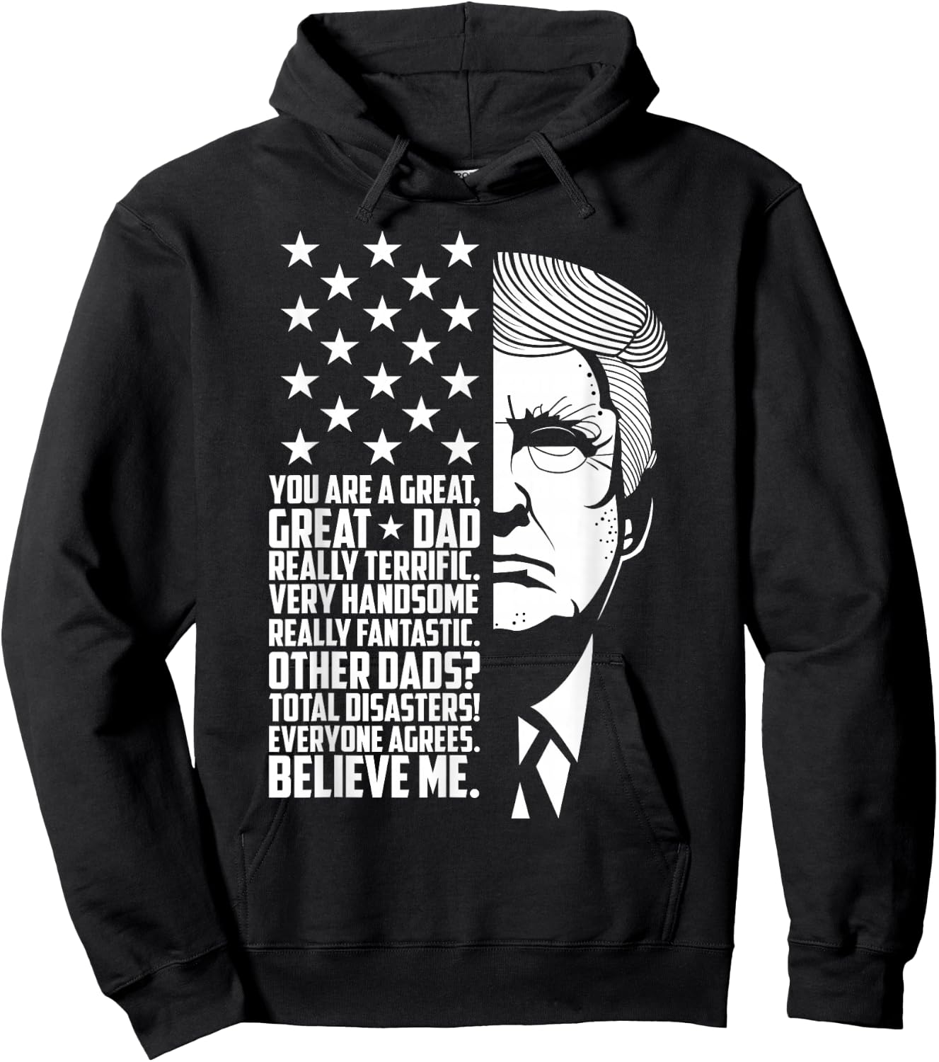 Funny Great Dad Donald Trump Shirt Hoodie - Hoodie | Black