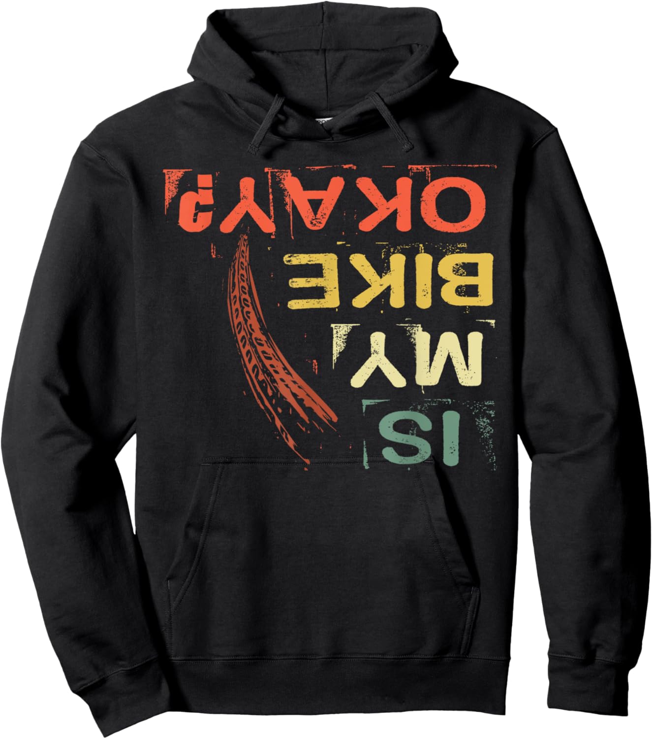 Bike Crash Is My Bike Okay Funny Cycling Humor MTB Hoodie - Hoodie | Black