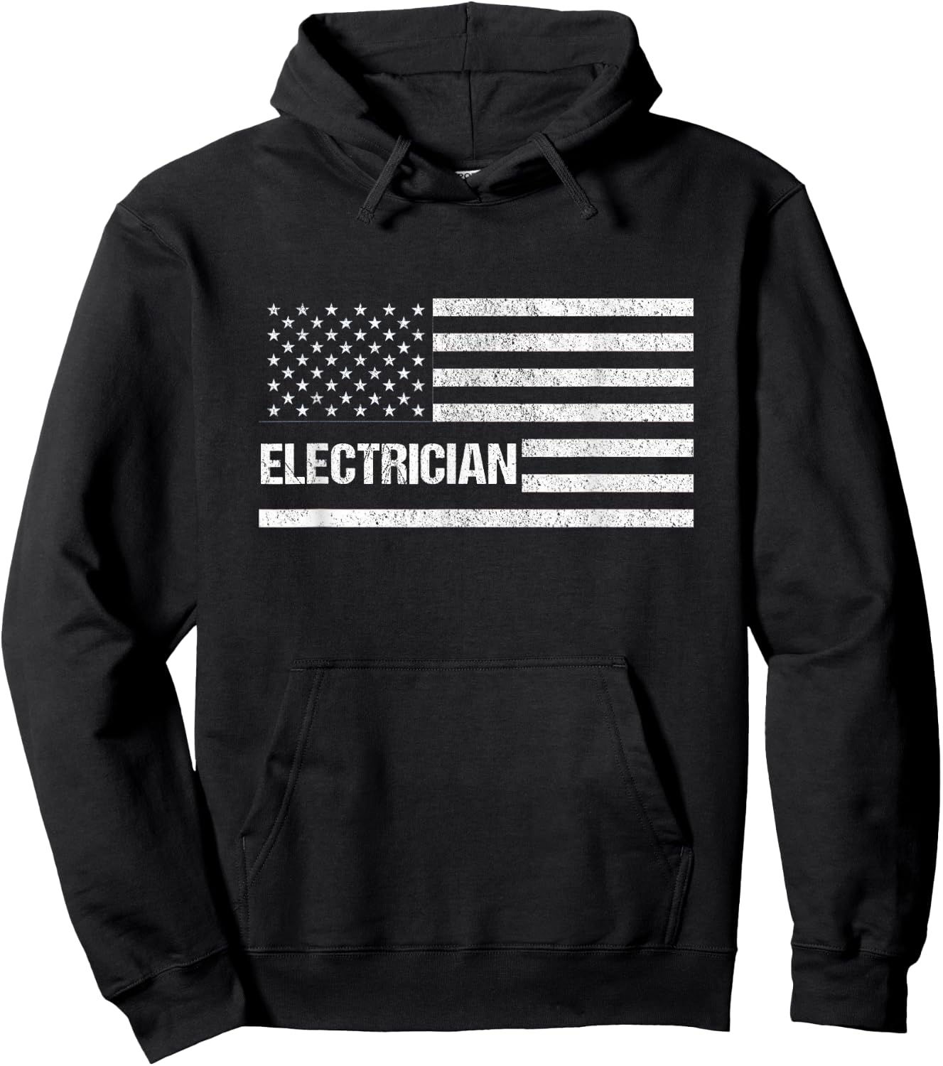Proud American Electrician Shirt for Electricians Hoodie - Hoodie | Black