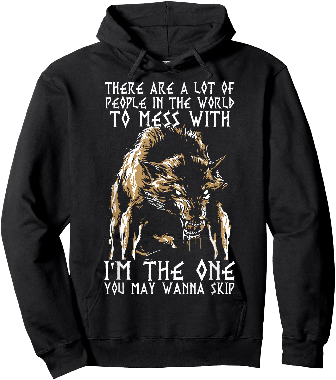 The One You Wanna Skip Wolf Shirt Hoodie - Hoodie | Black