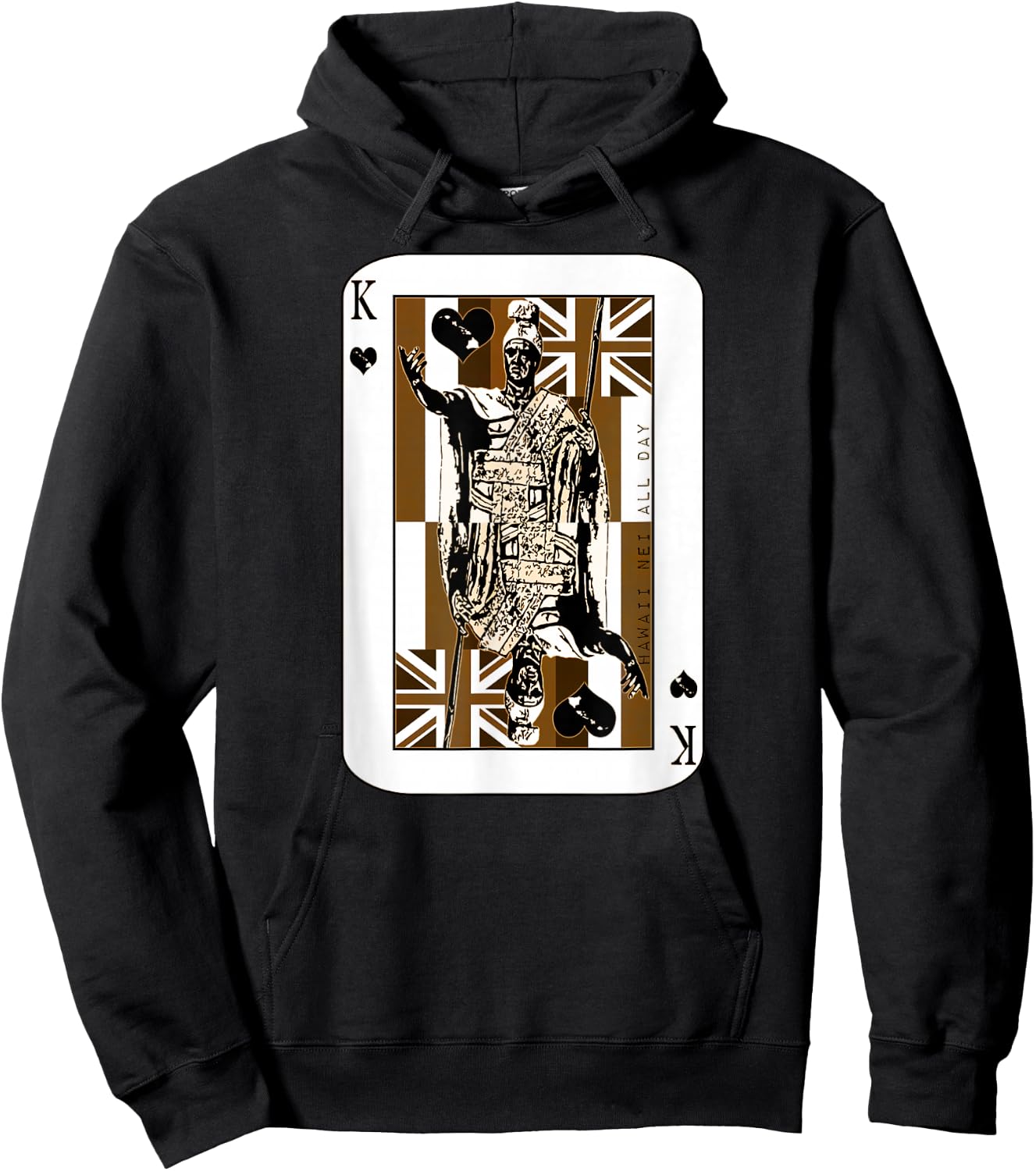 King of Hawai'i Kamehameha by Hawaii Nei All Day Hoodie - Hoodie | Black