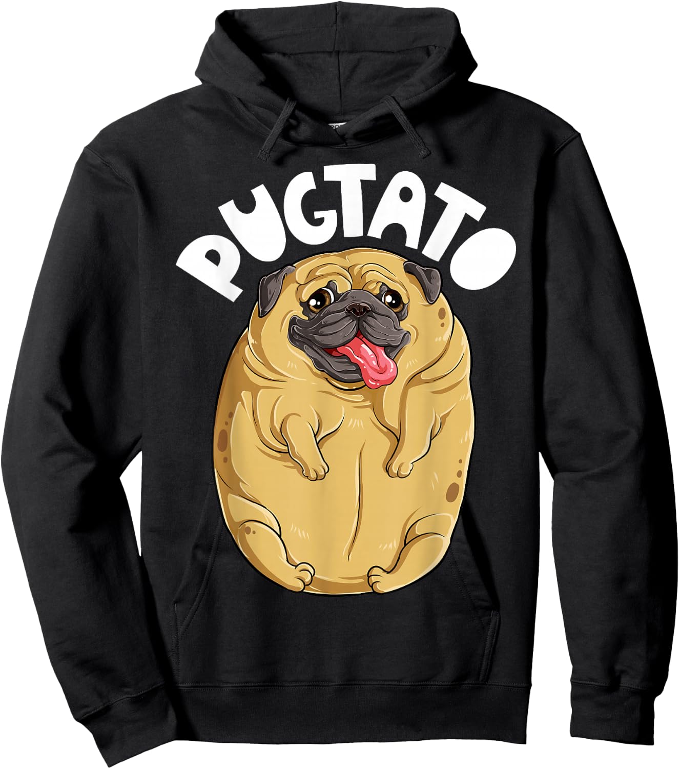 Pugtato Pug Potato Shirt Dog Lovers Costume Funny Meme Gifts Men Women Kids Hoodie - Hoodie | Black