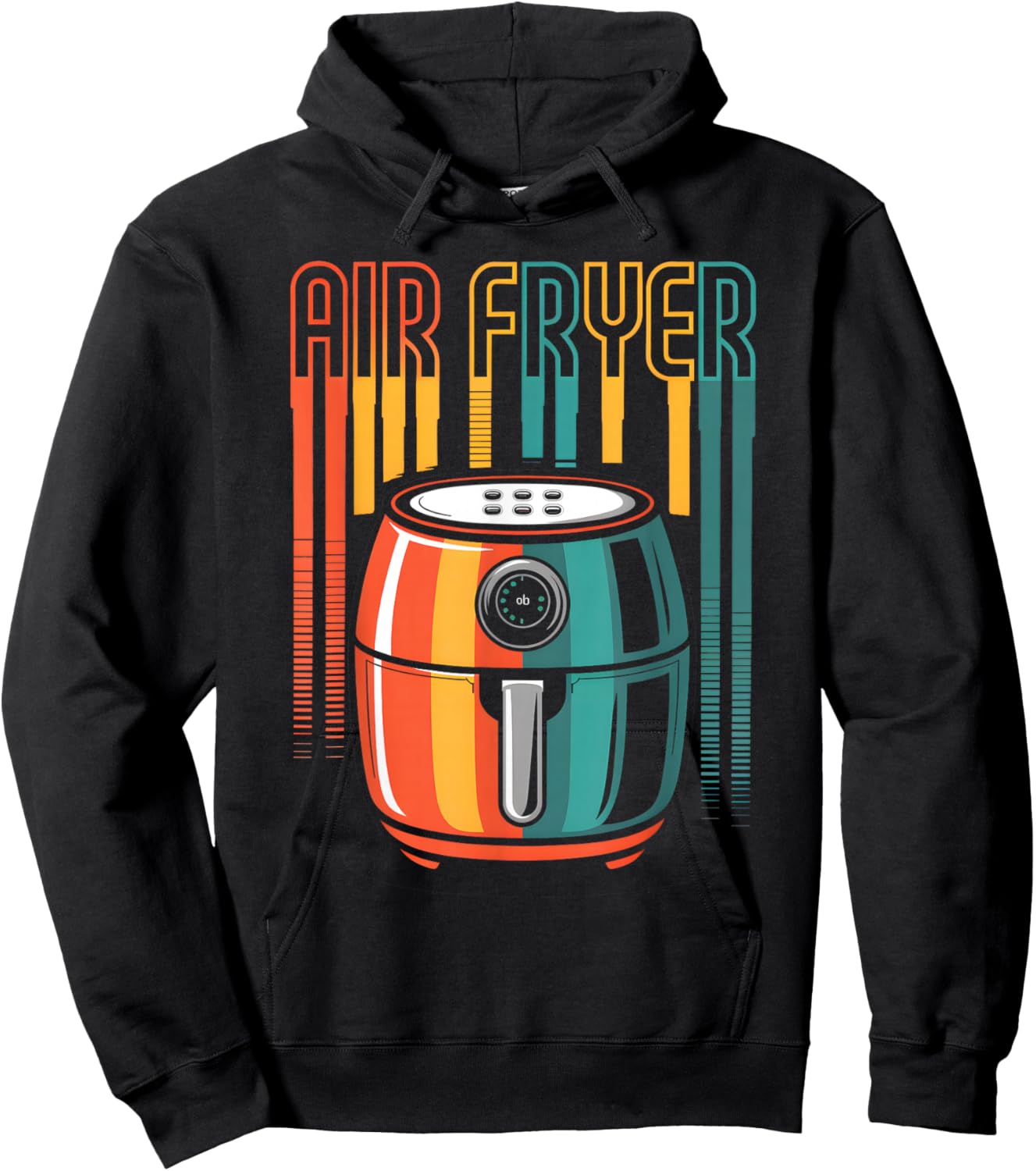 Air Fryer Retro Hoodie - Hoodie | Black