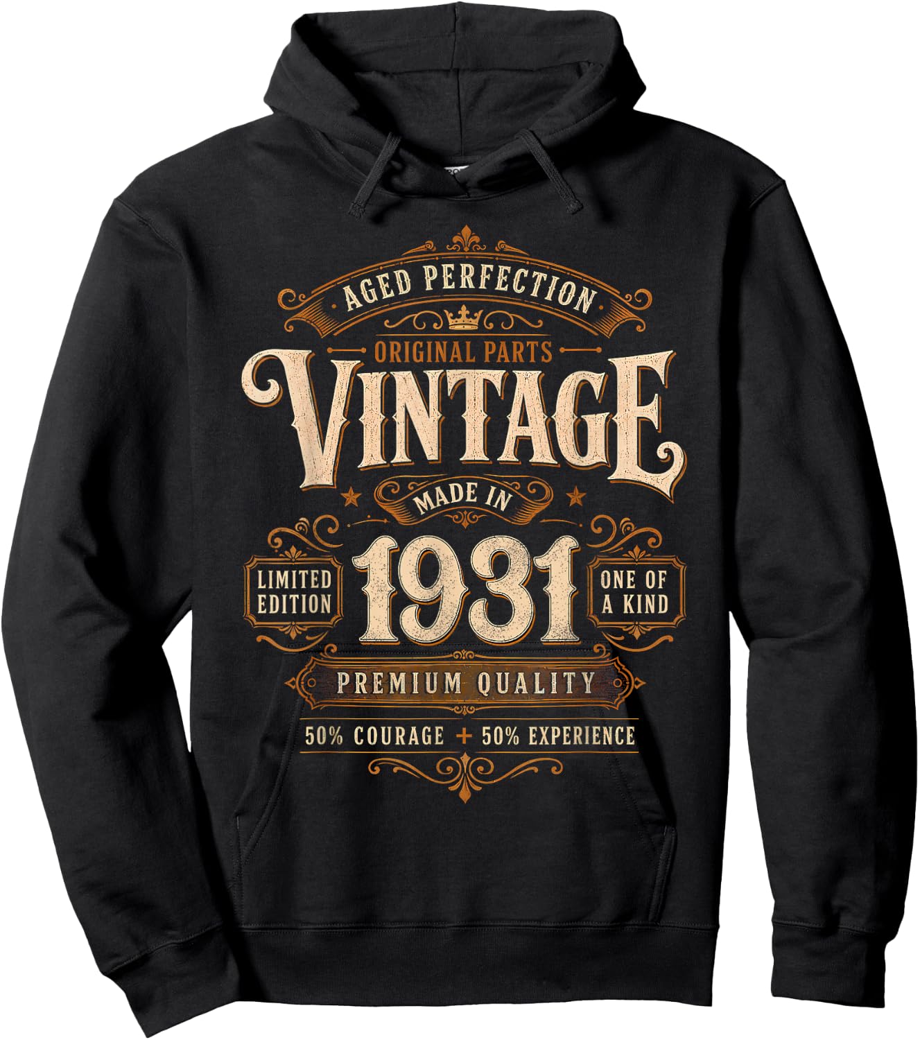 Vintage 1931 Limited Edition 95th Birthday Men 95 Years Old Hoodie - Hoodie | Black